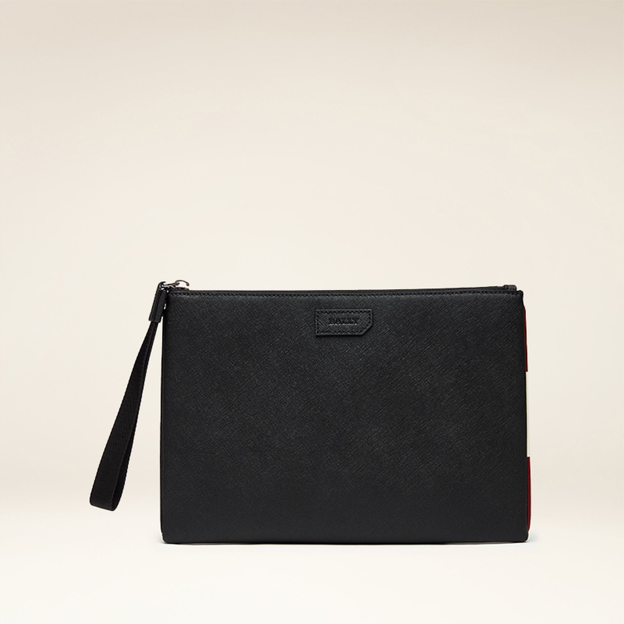 Men's Black Leather Casual Clutch - Herren - Bally - 01
