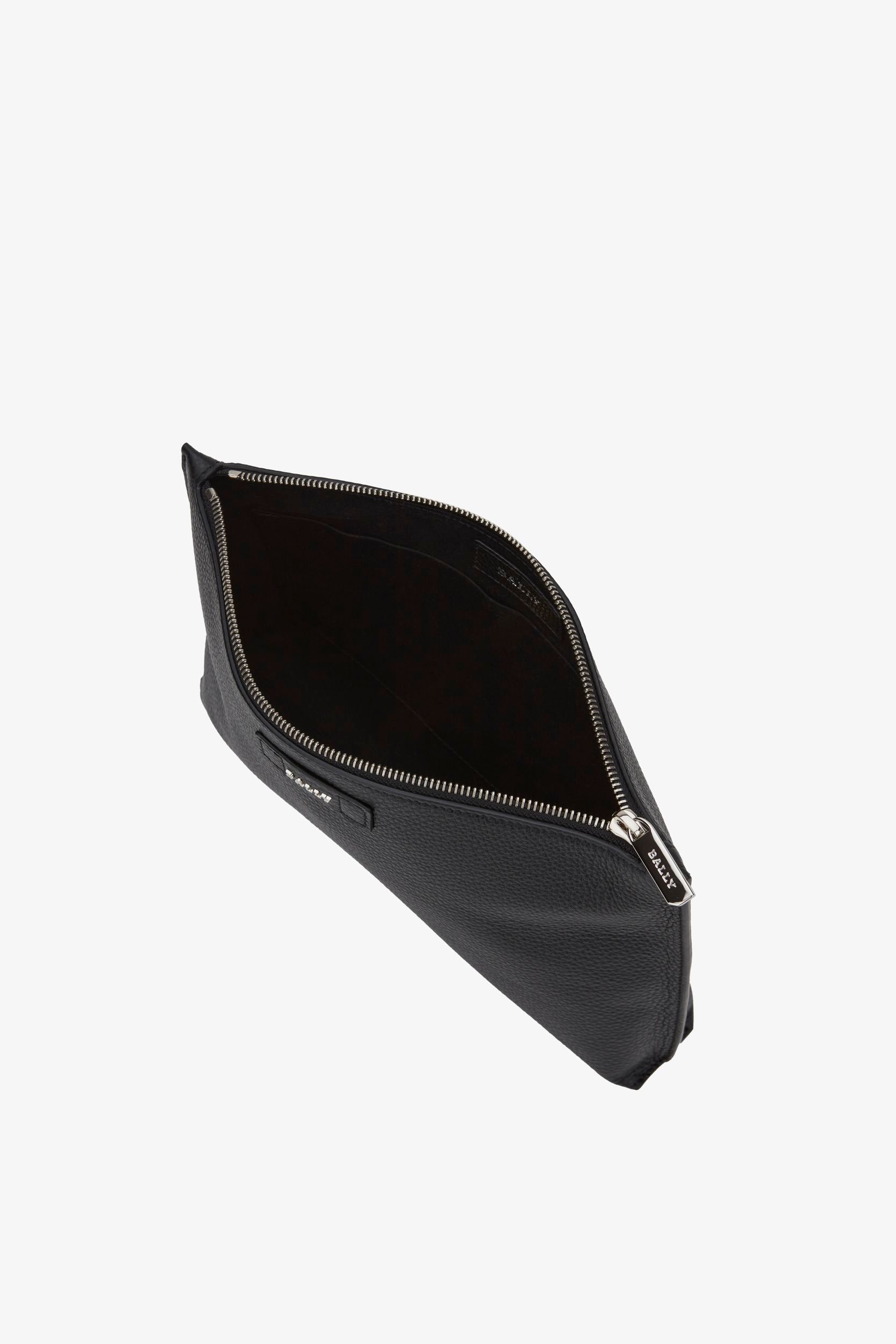 Men's Black Leather Clutch - Herren - Bally - 03