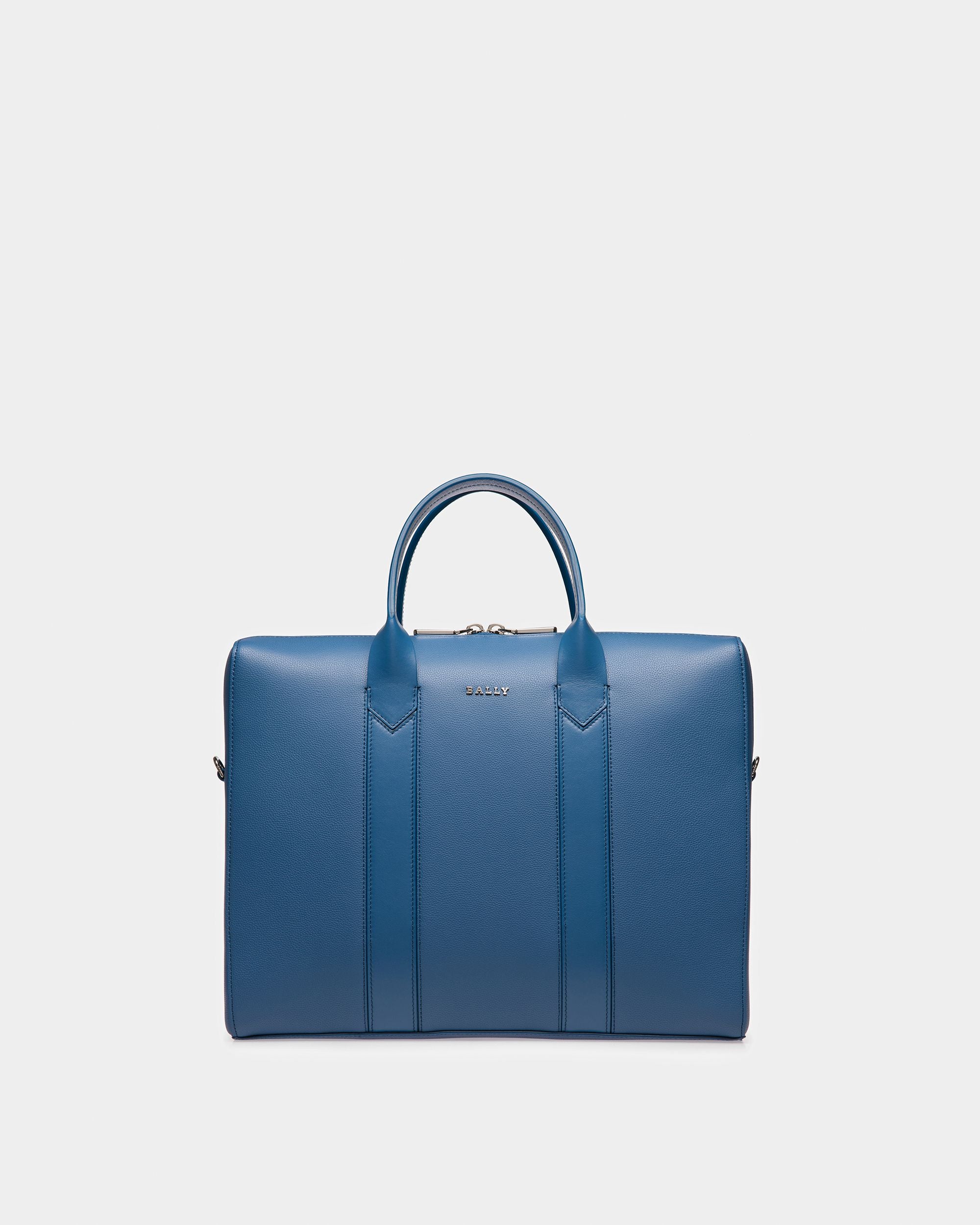 Elter Business Bag Aus Leder In Neonblau - Herren - Bally - 01