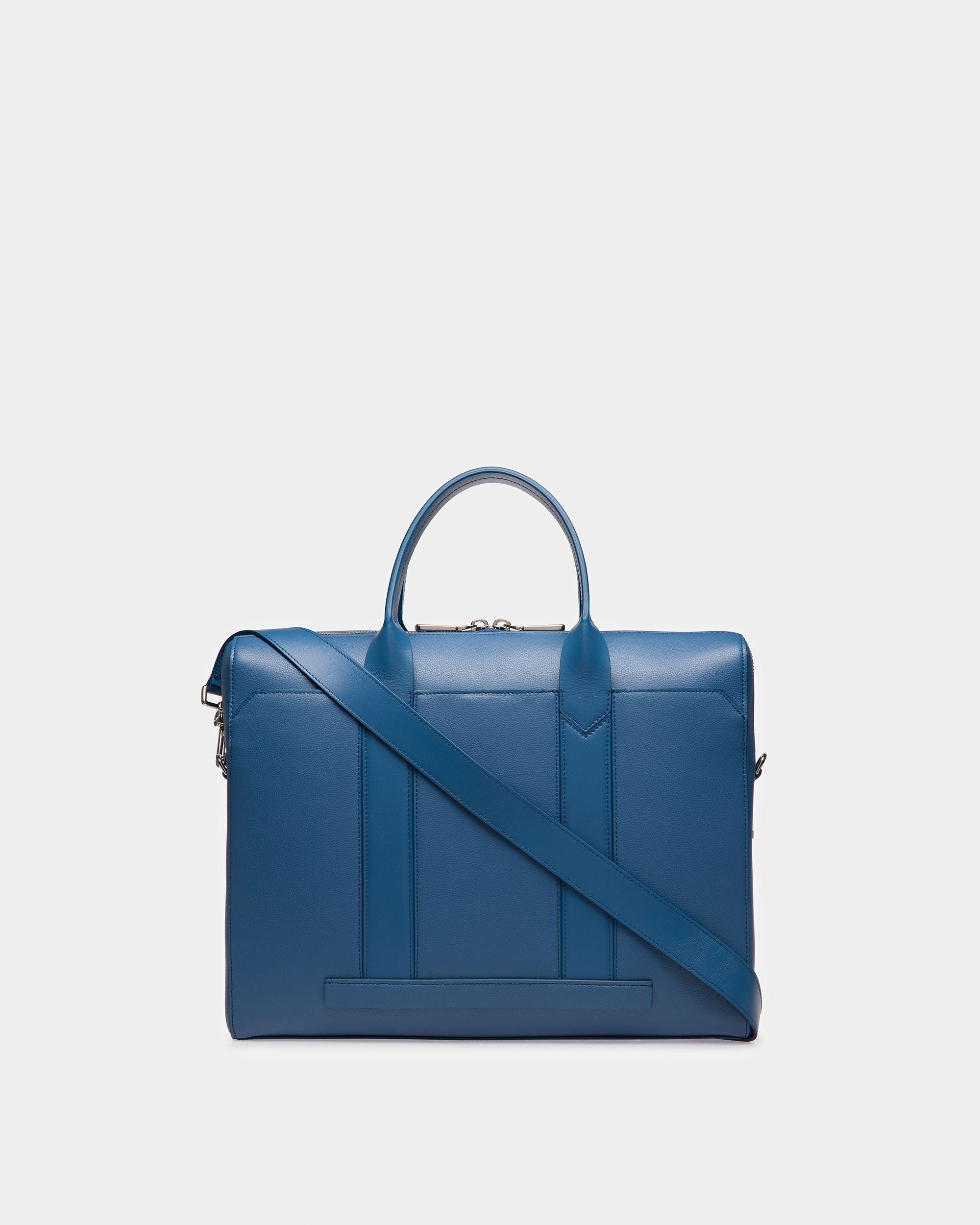 Elter Business Bag Aus Leder In Neonblau - Herren - Bally - 02