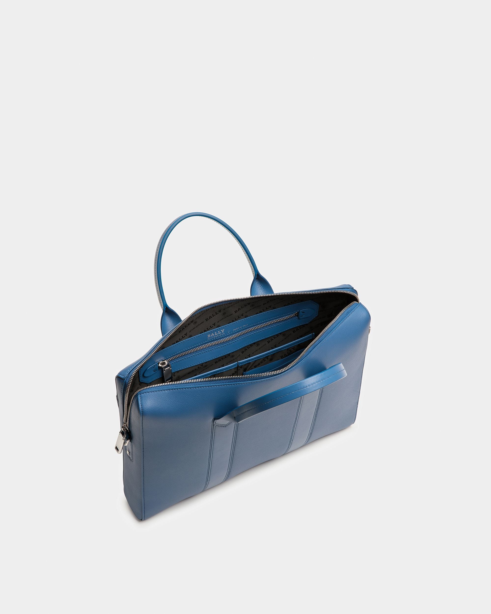 Elter Business Bag Aus Leder In Neonblau - Herren - Bally - 04
