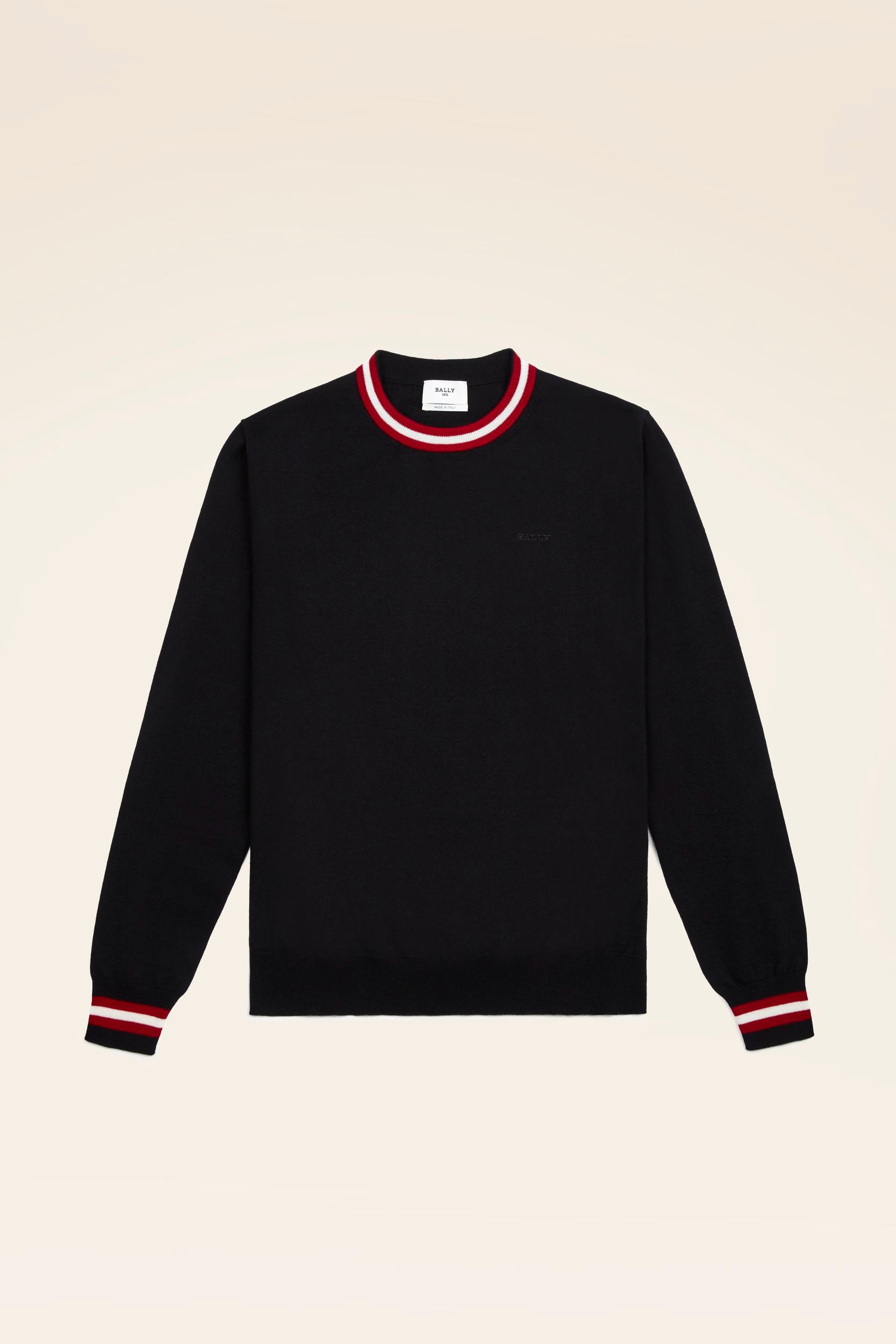 Men's Black Neck Sweater - Herren - Bally - 01