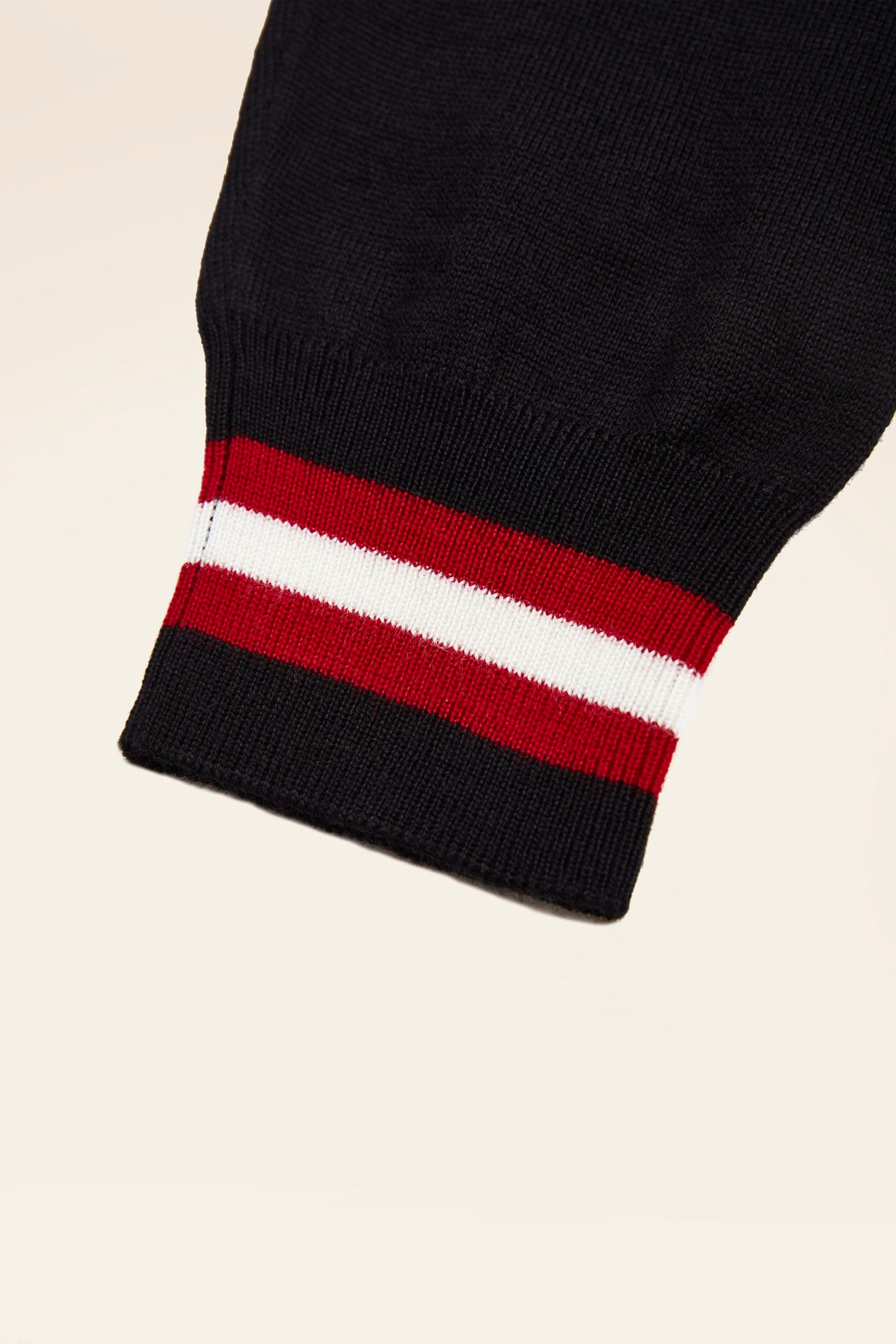 Men's Black Neck Sweater - Herren - Bally - 02