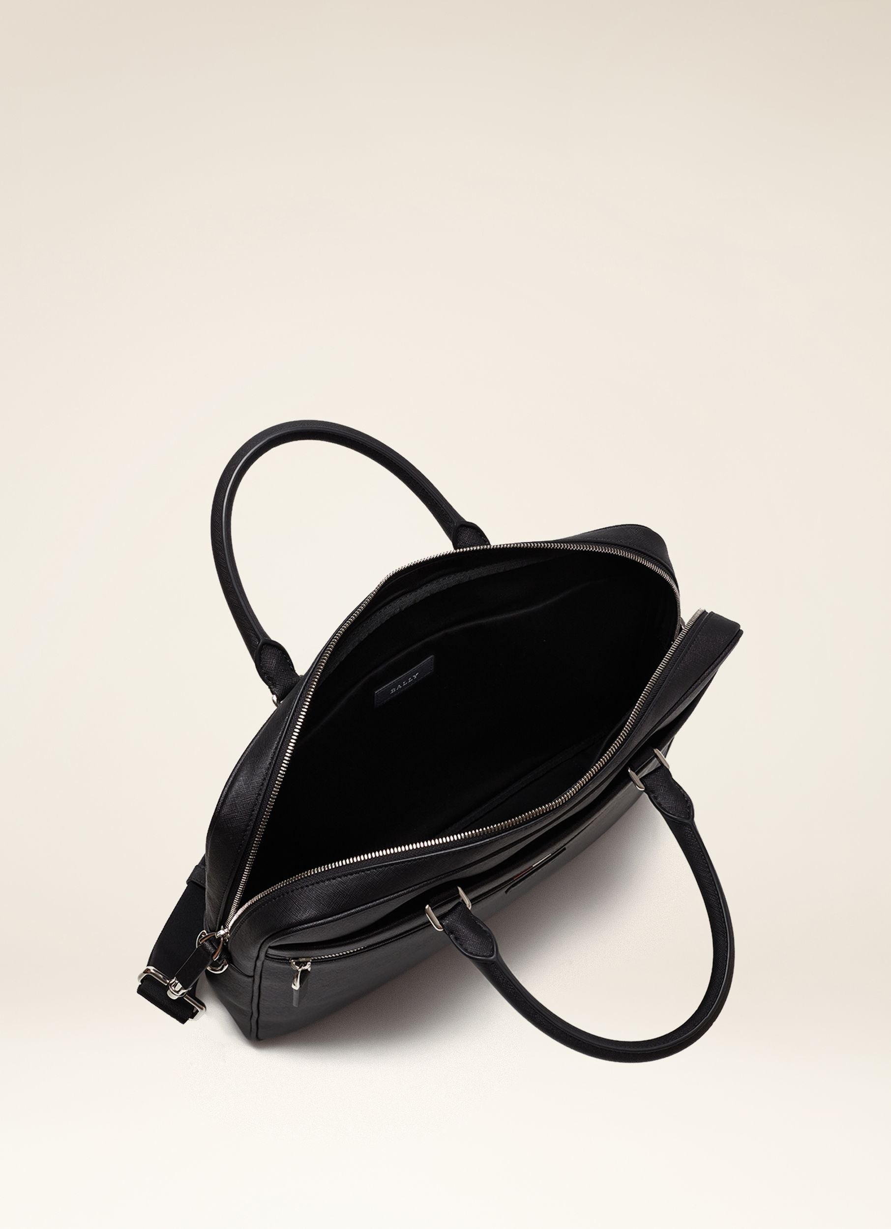 Men's Black Leather Business Bag - Herren - Bally - 03