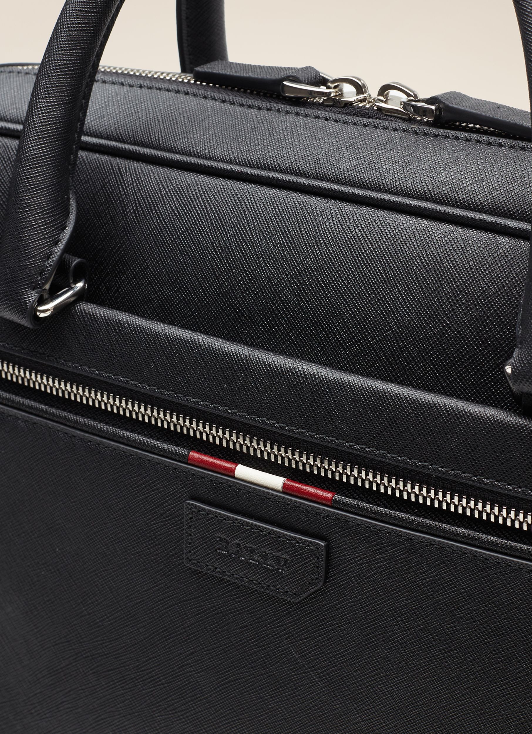 Men's Black Leather Business Bag - Herren - Bally - 04