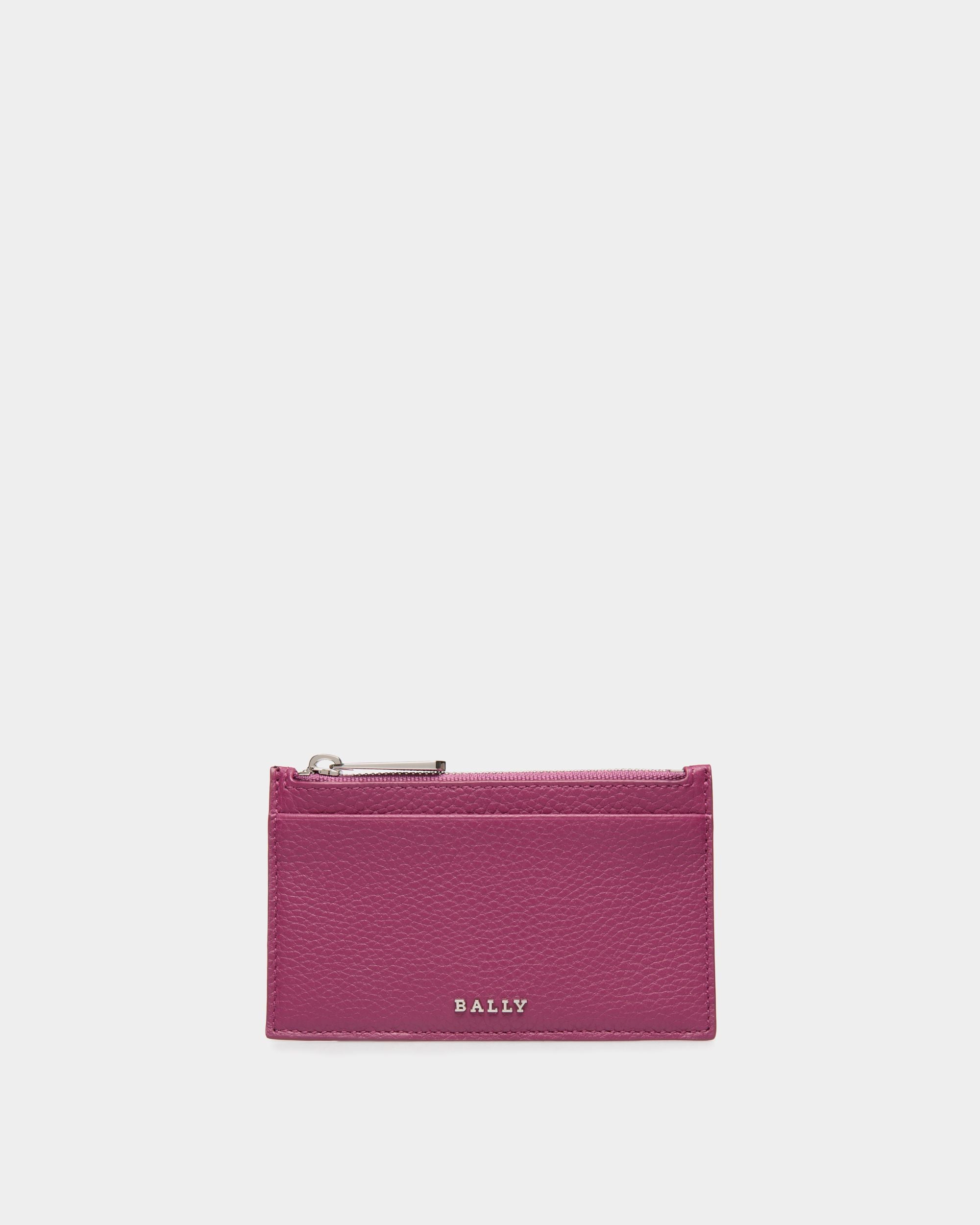 Visitenkartenetui Aus Genarbtem Leder In Pink - Damen - Bally - 01