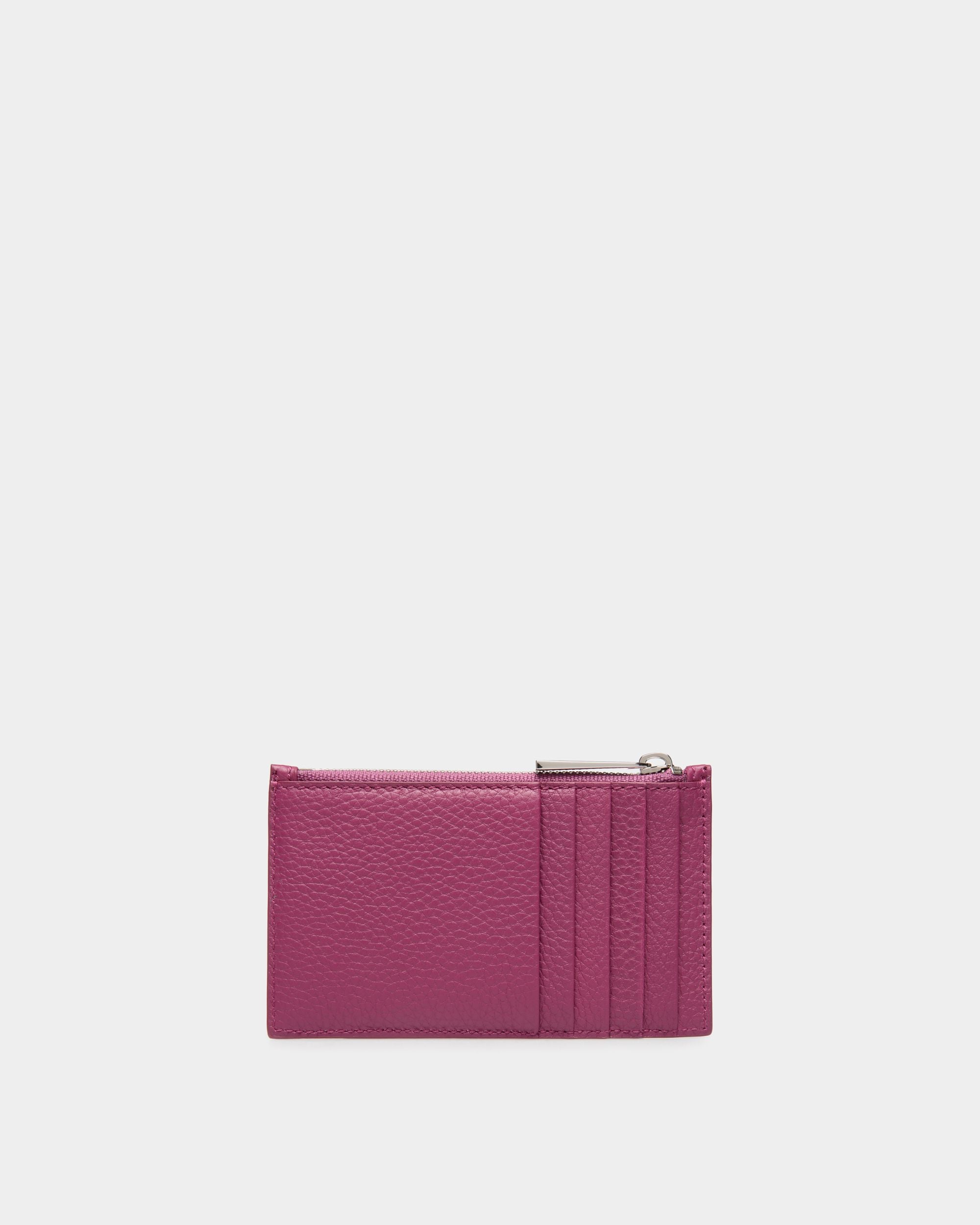 Visitenkartenetui Aus Genarbtem Leder In Pink - Damen - Bally - 02