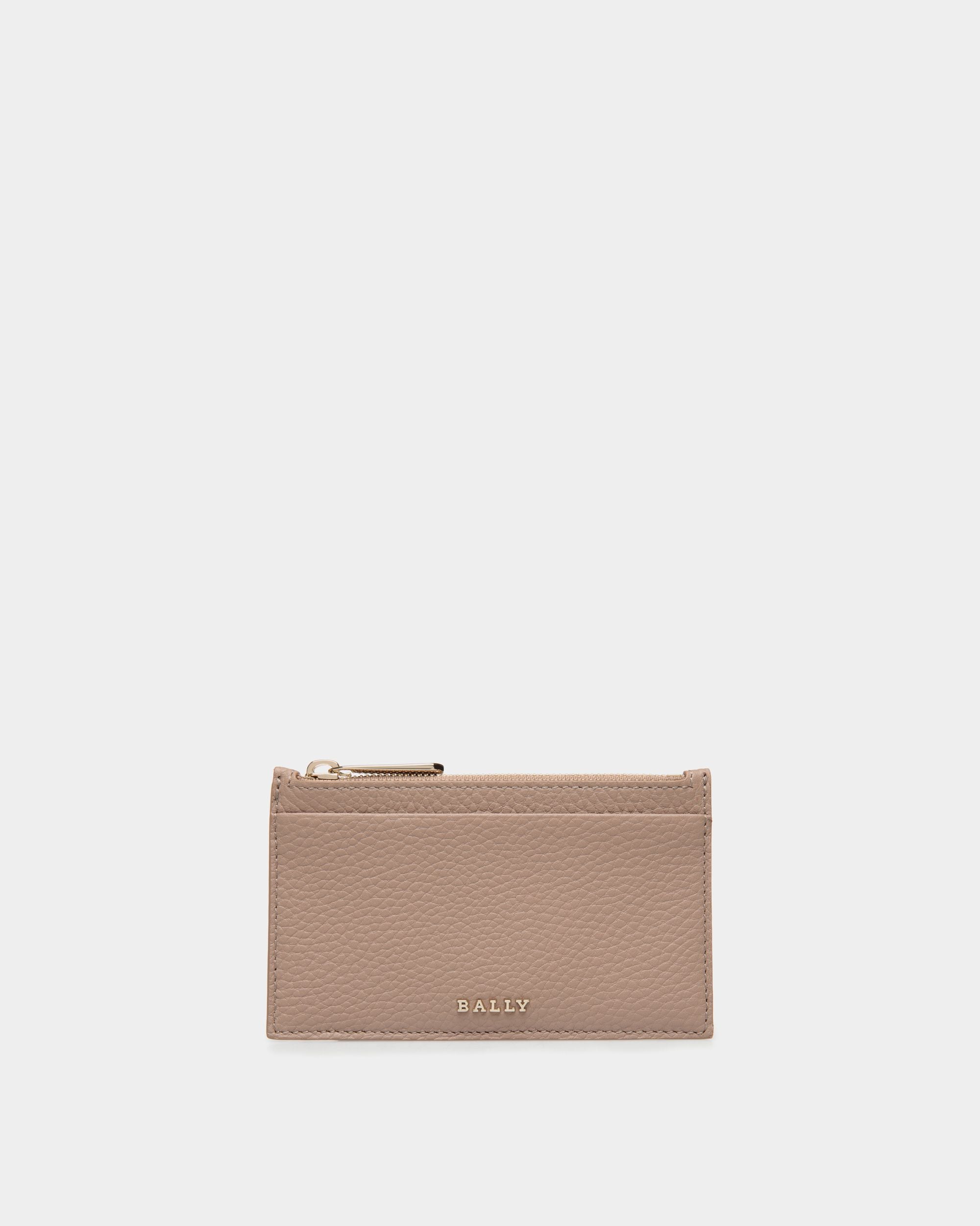 Business Card Holder In Pink Leather - Damen - Bally - 01