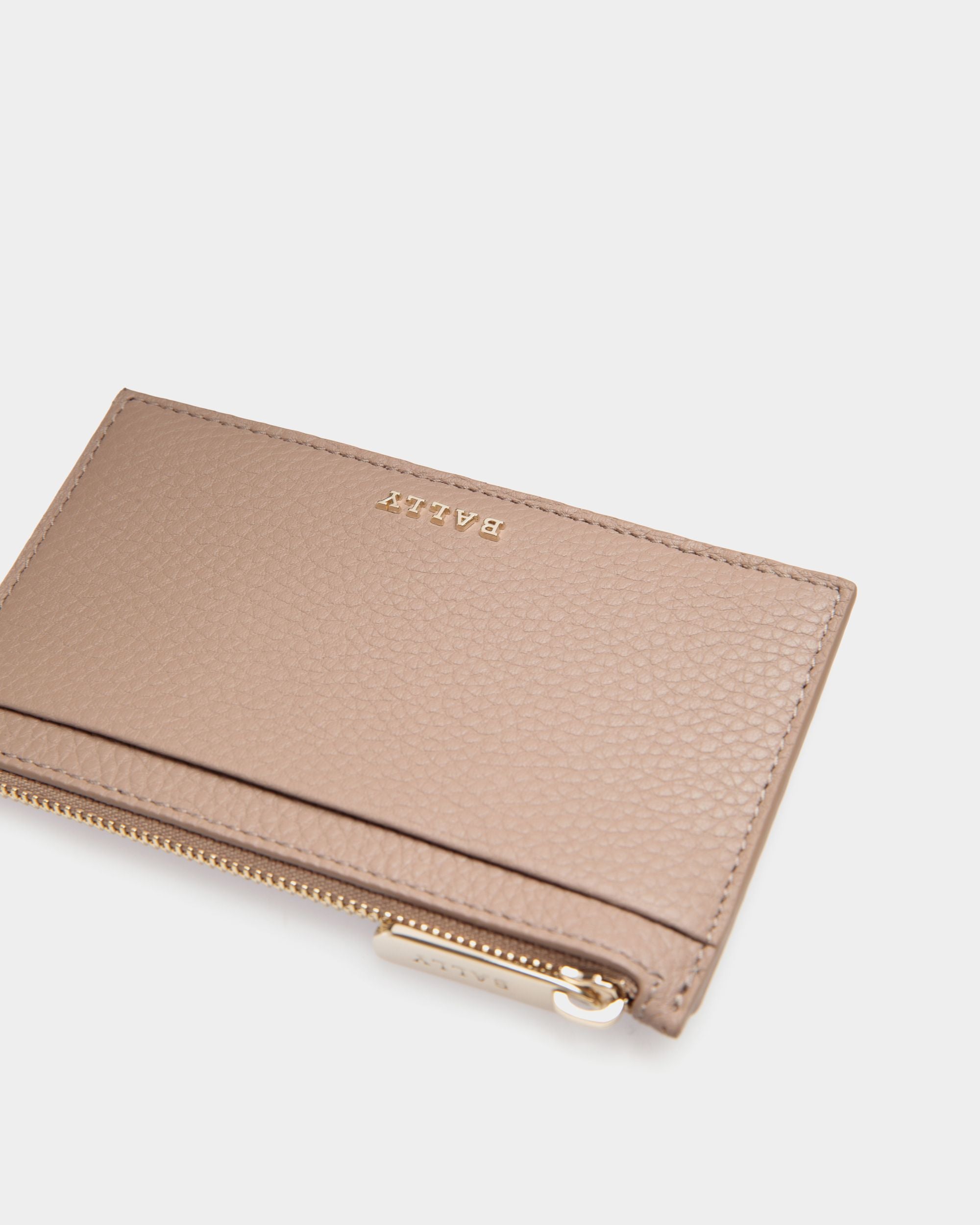 Business Card Holder In Pink Leather - Damen - Bally - 04