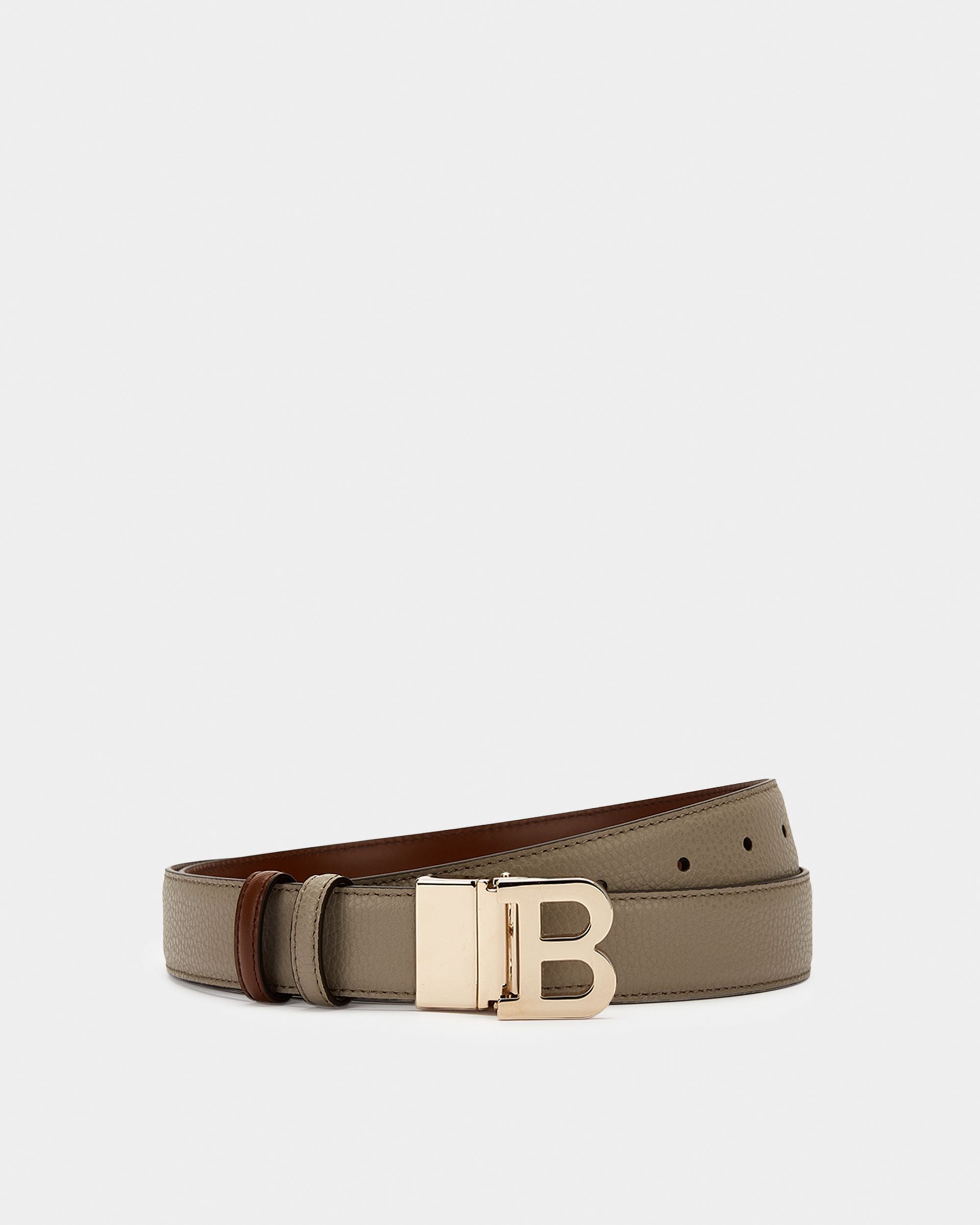 Women's Grey Leather Belt - Damen - Bally - 05