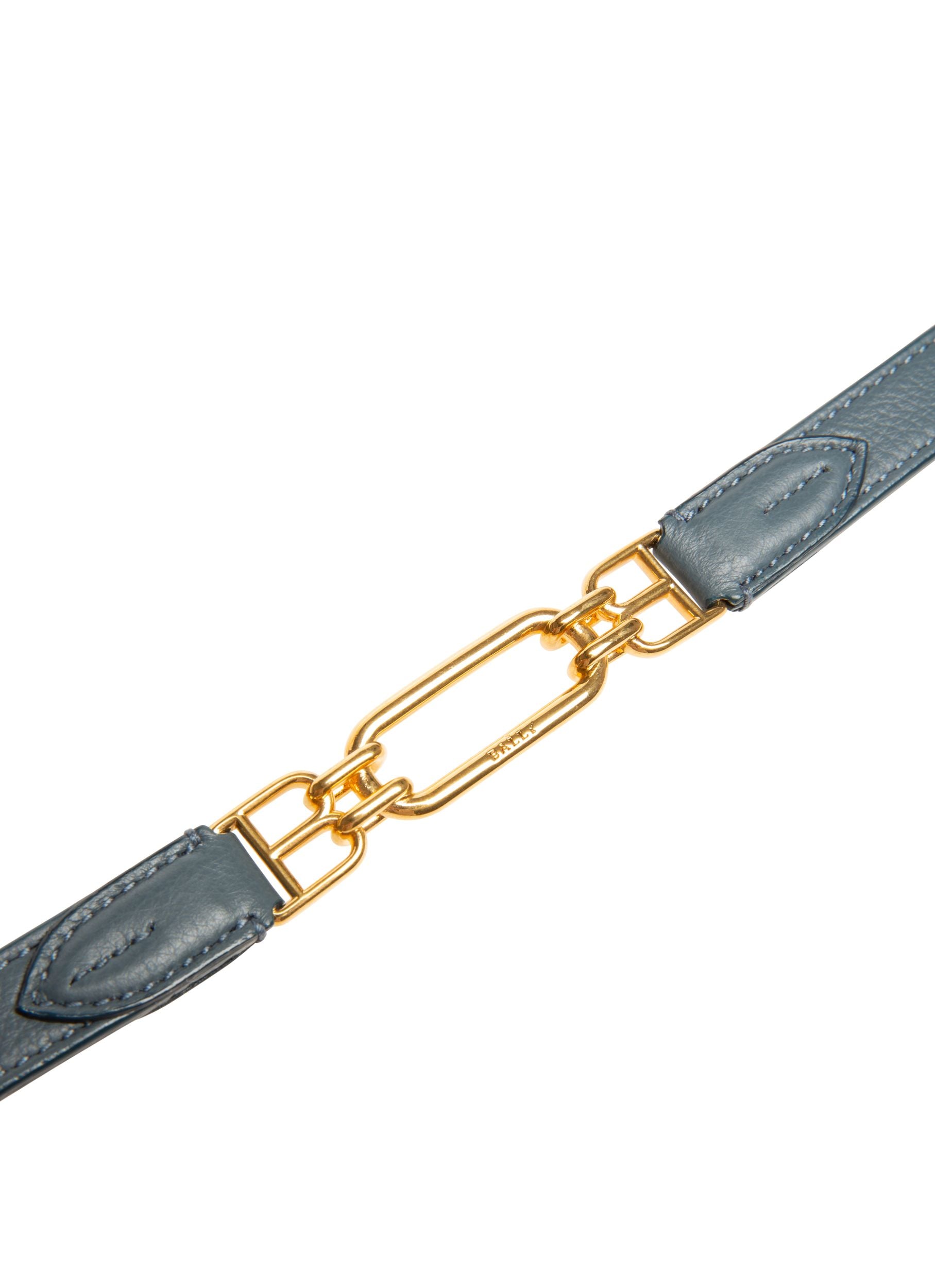 Vestige 15 Mm Breiter Gürtel Aus Blauem Leder - Damen - Bally - 03