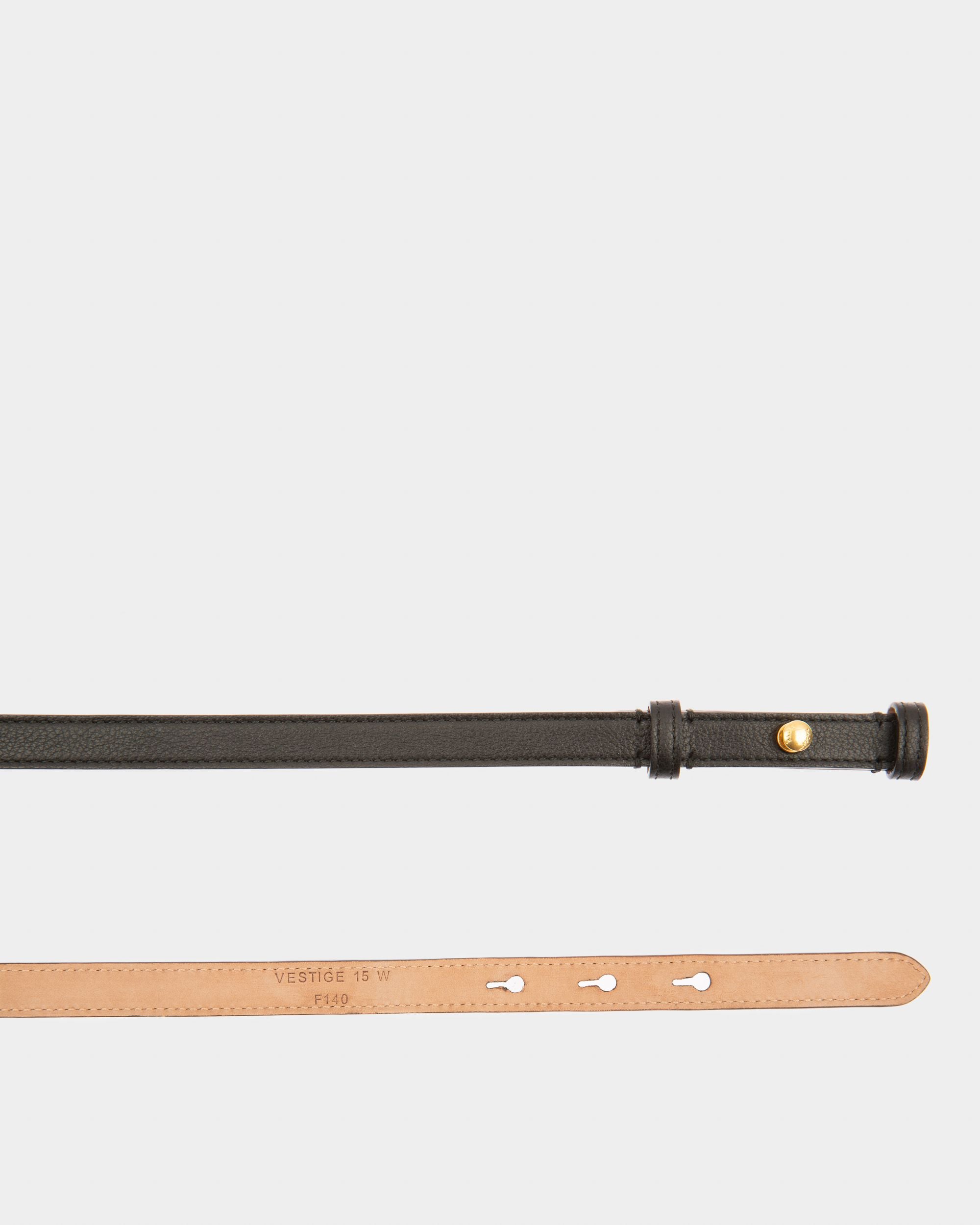 Vestige 15 Mm Breiter Gürtel Aus Schwarzem Leder - Damen - Bally - 02
