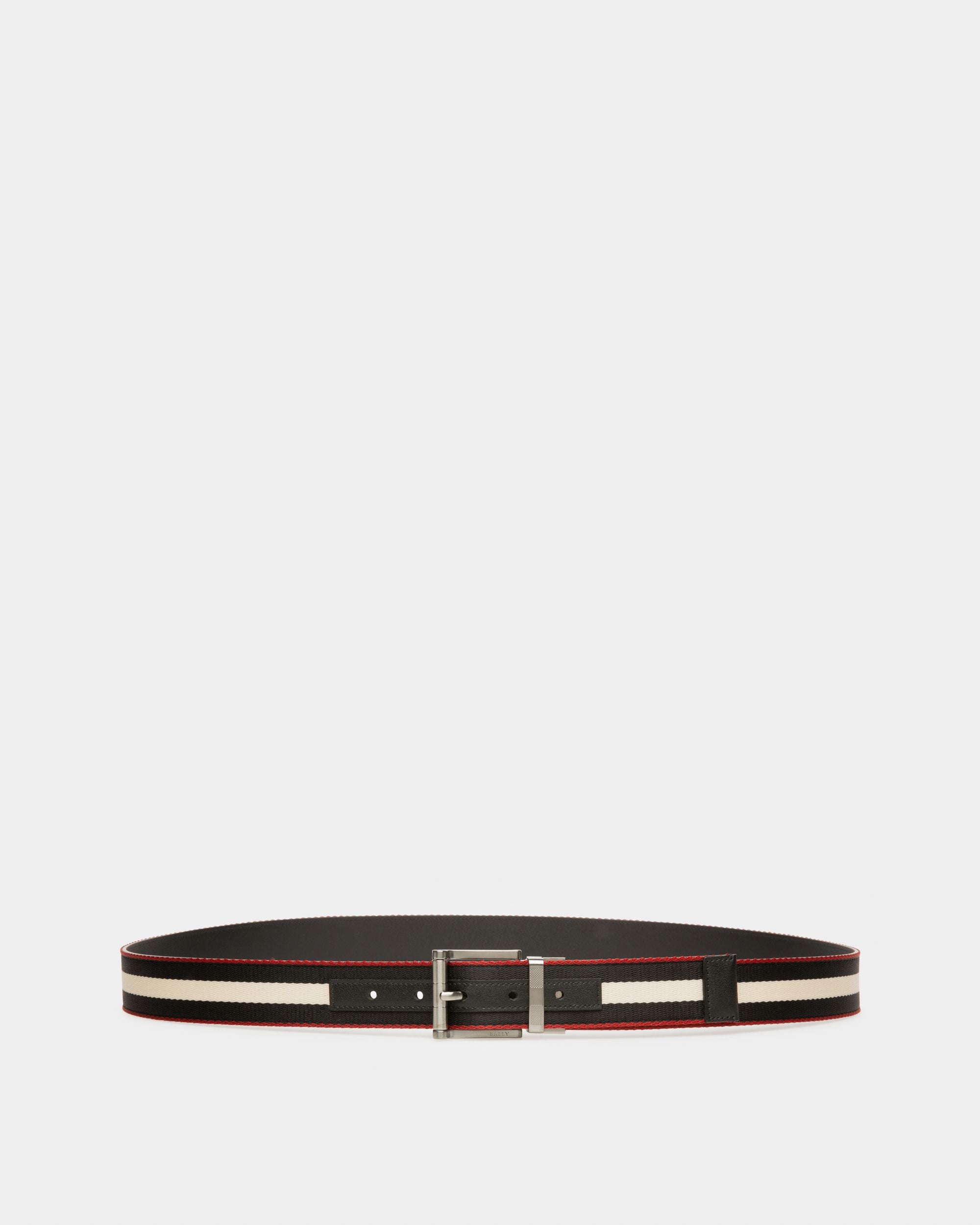 Taylan 35 Mm Breiter Gürtel Aus Leder Und Textil In Schwarz - Herren - Bally - 01