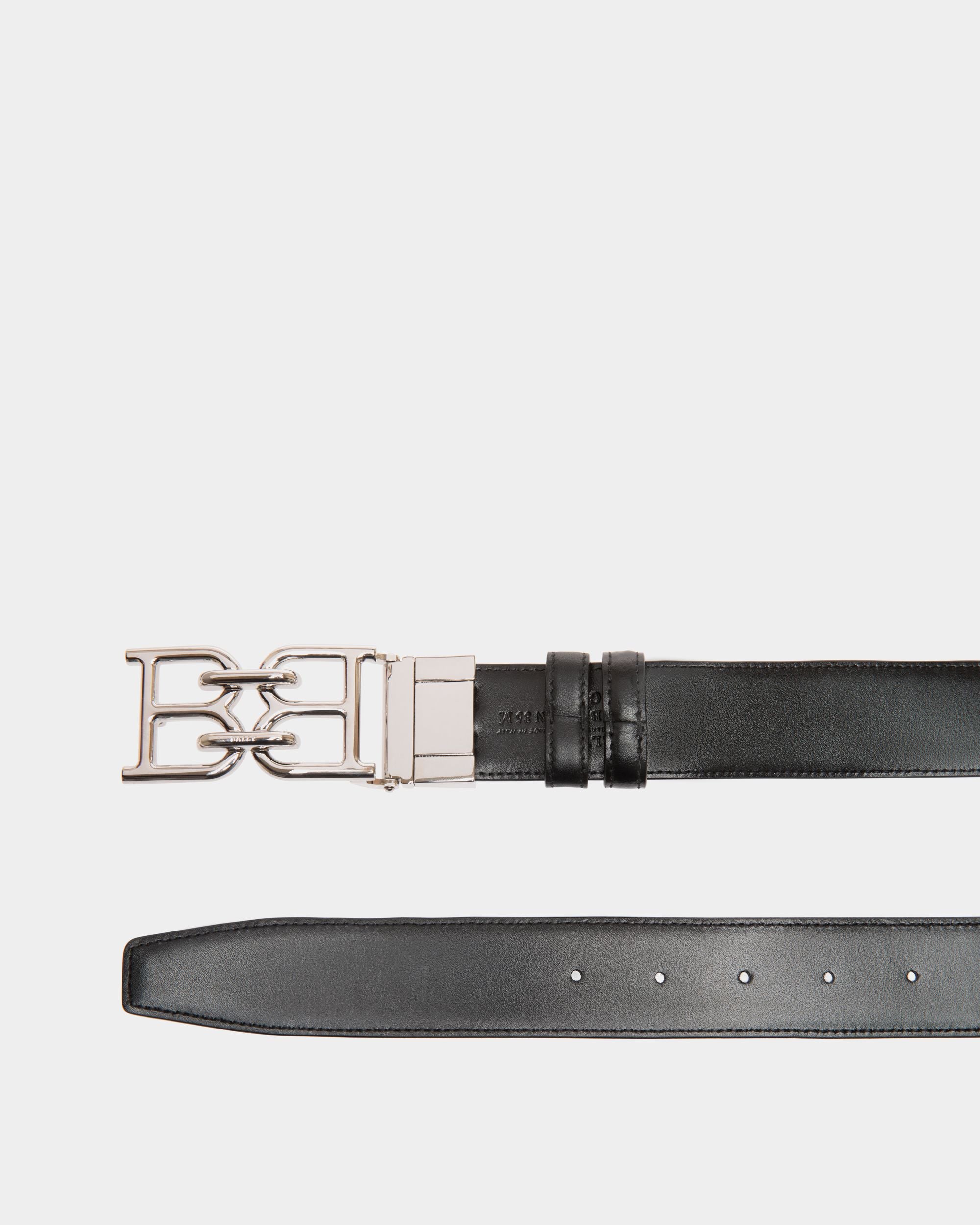 Bally Iconic Buckle Adjustable-Reversible Belt In Black Leather - Herren - Bally - 02
