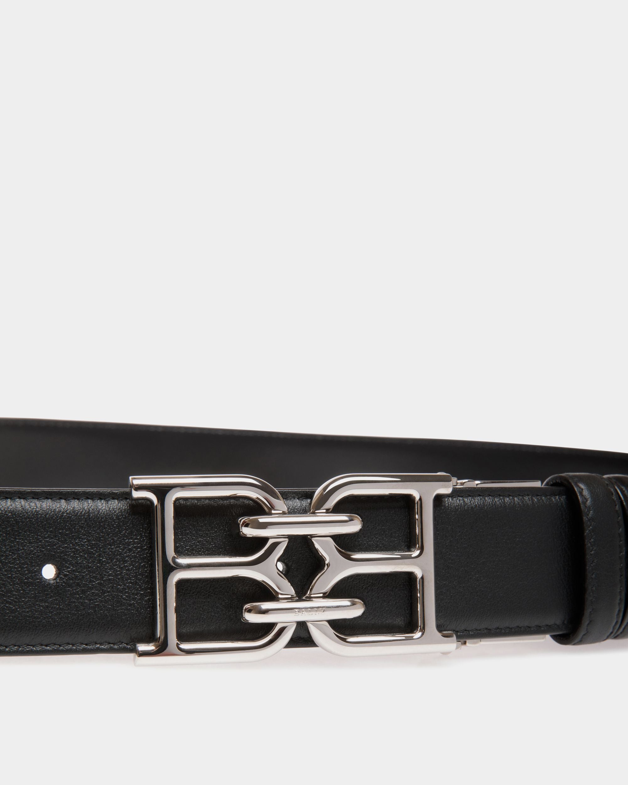 Bally Iconic Buckle Adjustable-Reversible Belt In Black Leather - Herren - Bally - 03