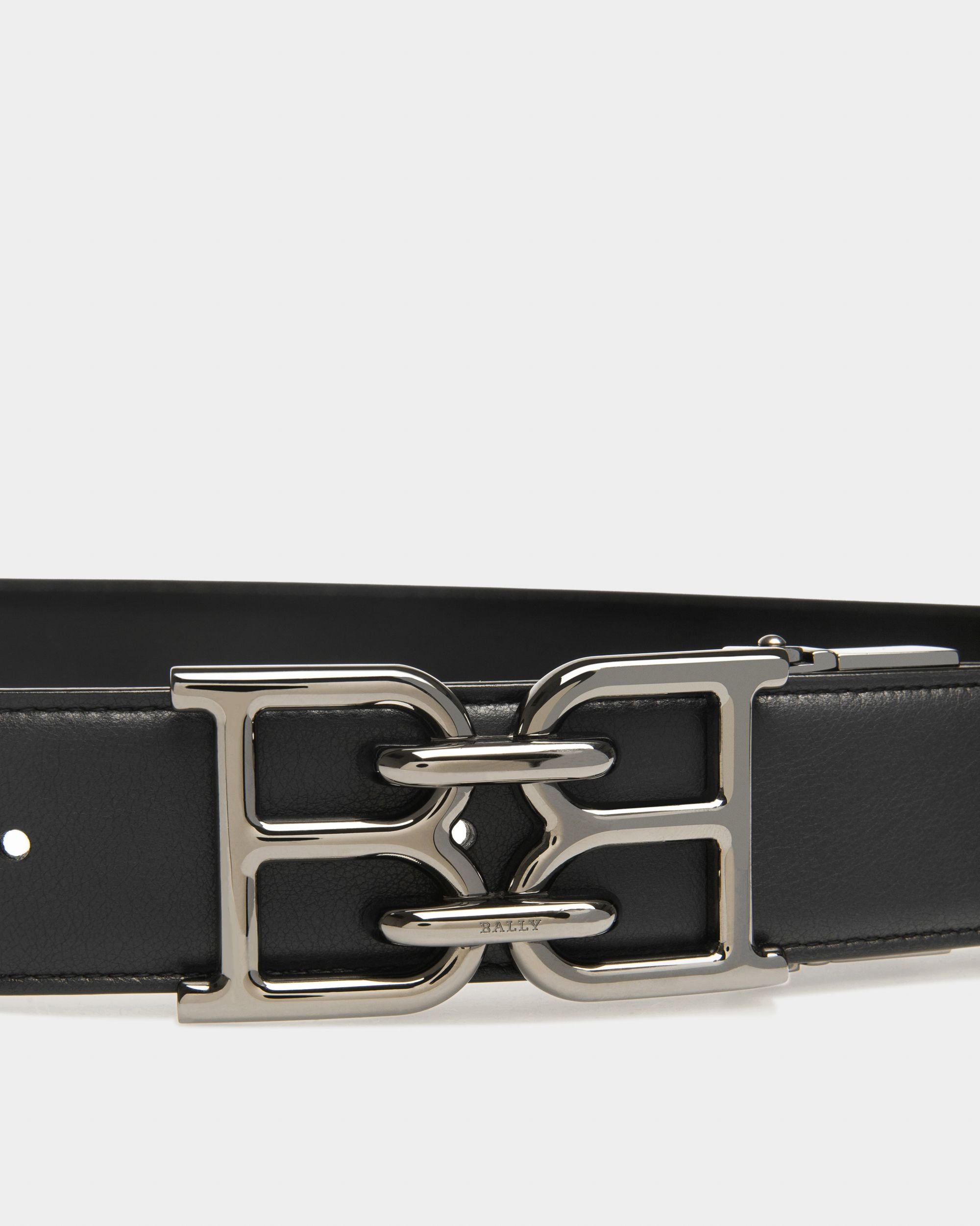 B-Chain 35 Mm Breiter Gürtel Aus Schwarzem Leder - Herren - Bally - 03