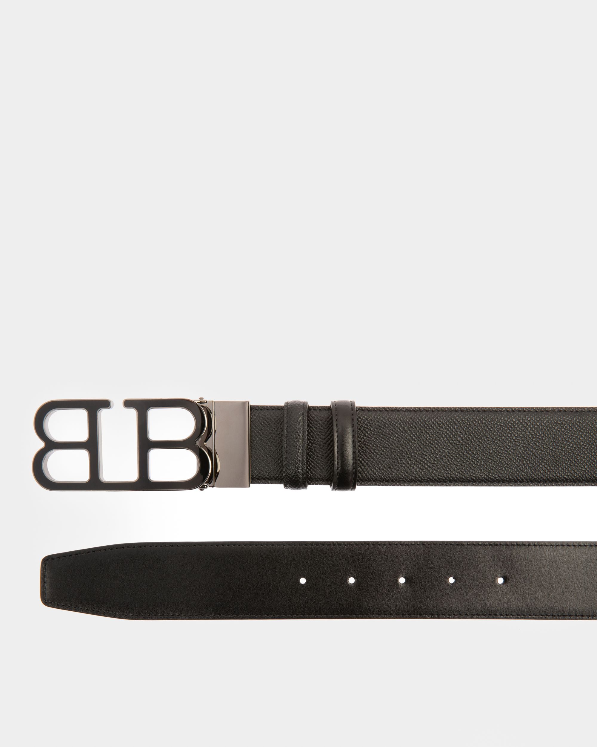 Britt 40 Mm Breiter Gürtel Aus Schwarzem Leder - Herren - Bally - 02