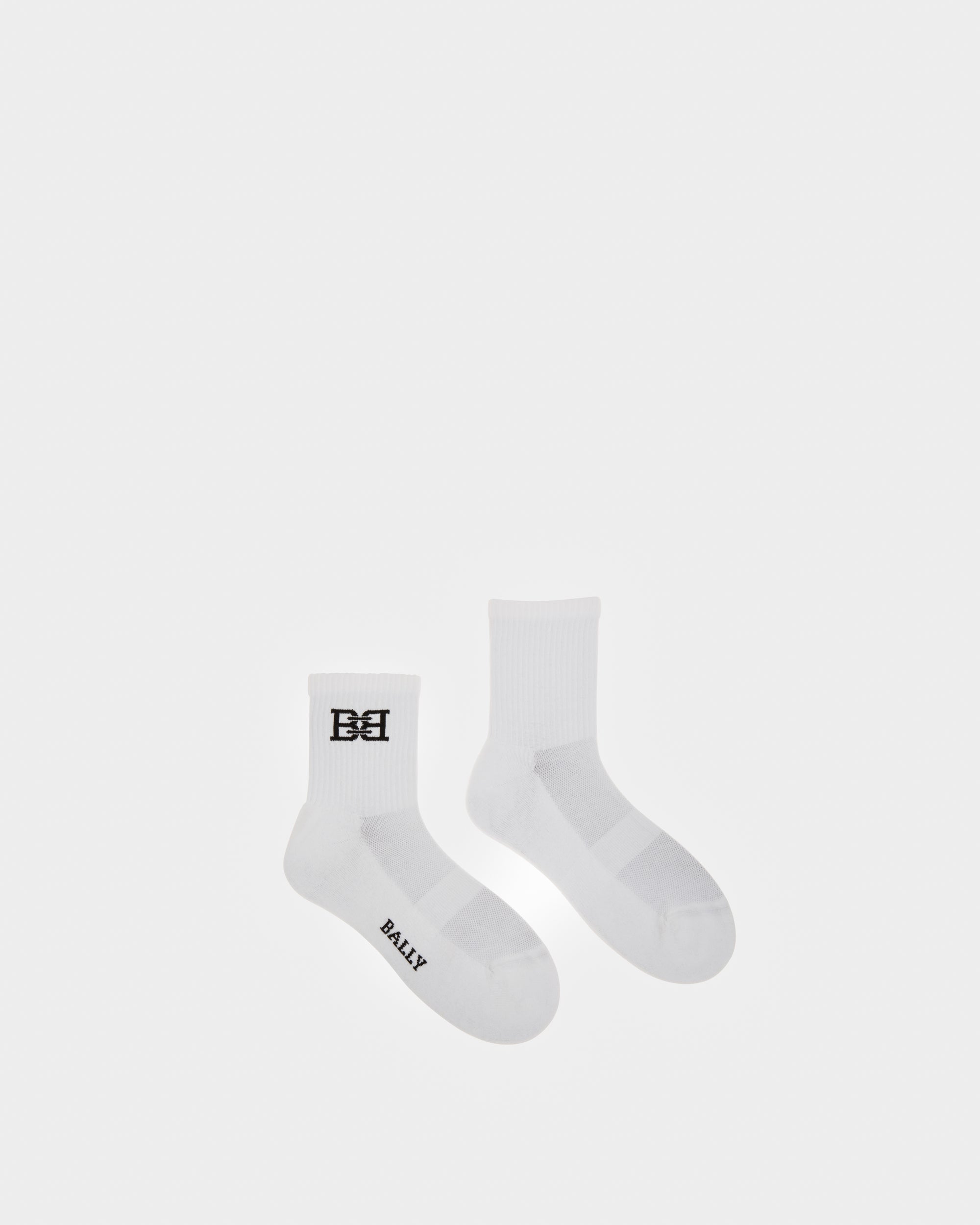 Socken Aus Weissem Baumwollmischgewebe - Herren - Bally - 01