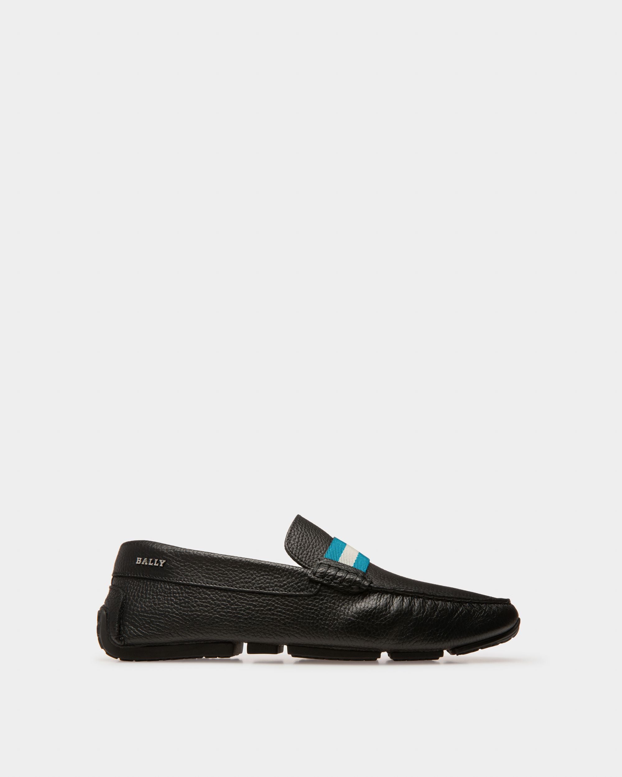 Pilot Driver-Schuh Aus Genarbtem Leder In Schwarz - Herren - Bally - 01