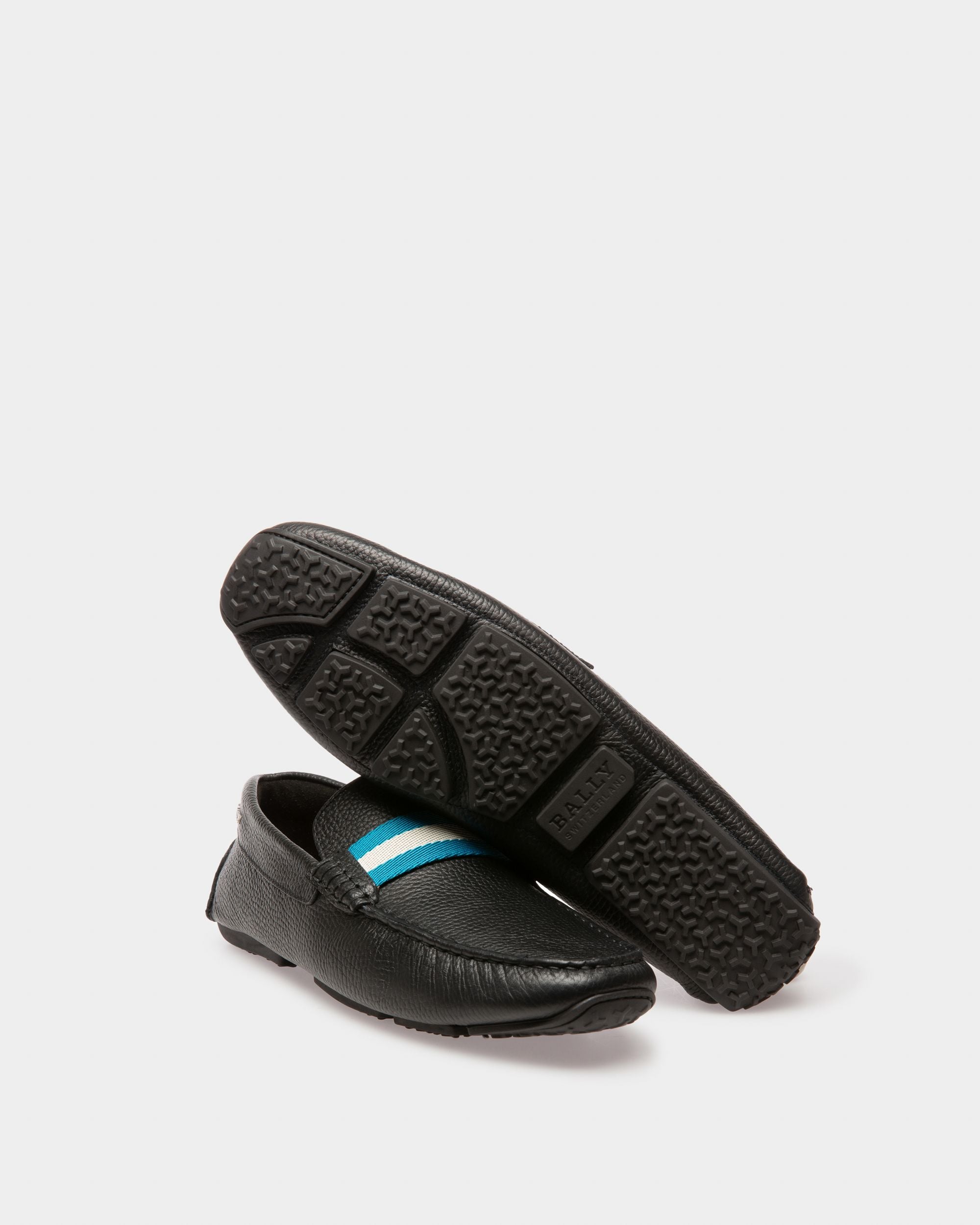 Pilot Driver-Schuh Aus Genarbtem Leder In Schwarz - Herren - Bally - 05