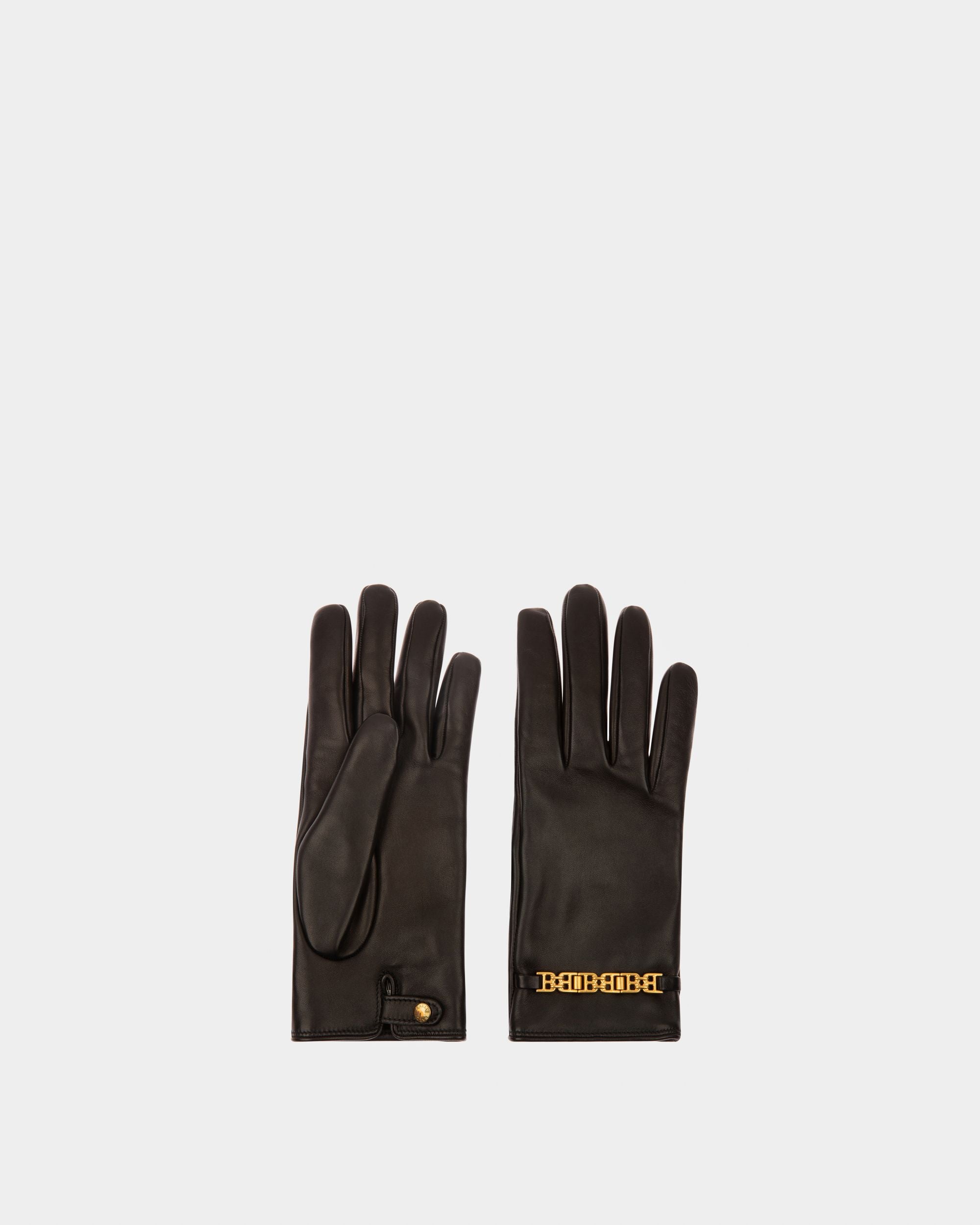 Handschuhe Aus Schwarzem Leder - Damen - Bally - 01