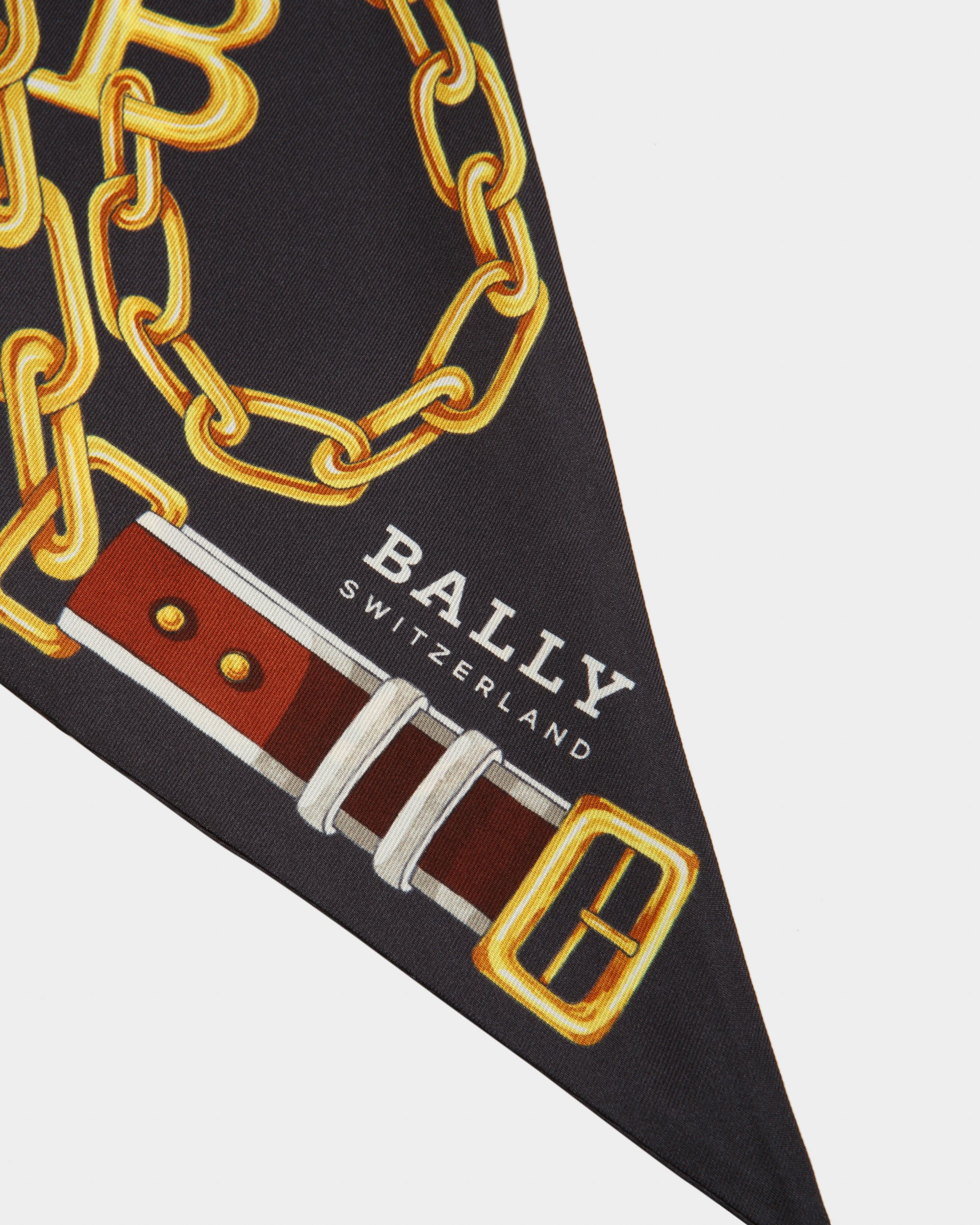 B-Chain Schal Aus Mitternachtsblauer Seide - Damen - Bally - 02