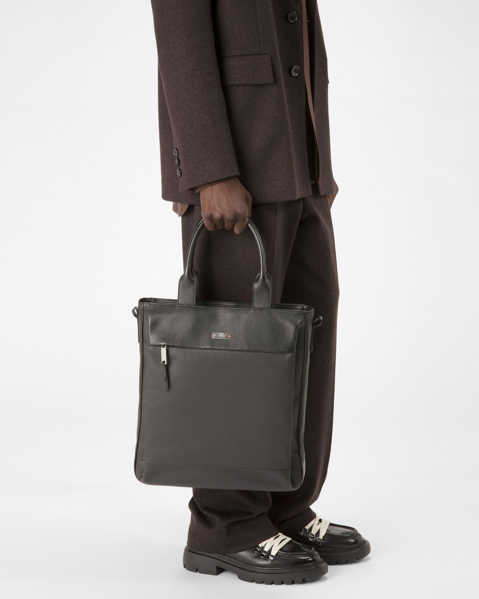 Vilio Rucksack Aus Beschichtetem Canvas Und Leder In Schwarz - Herren - Bally - 01
