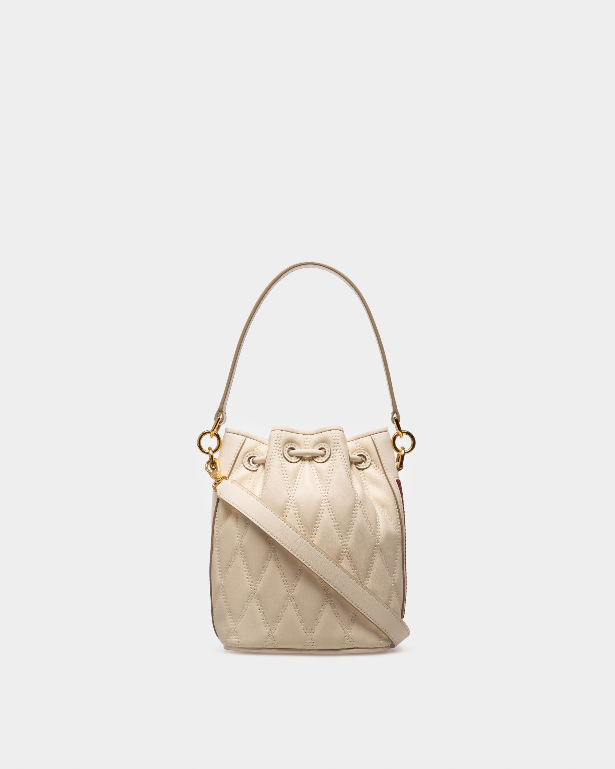 Donae Beuteltasche Aus Elfenbeinfarbenem Leder - Damen - Bally - 02