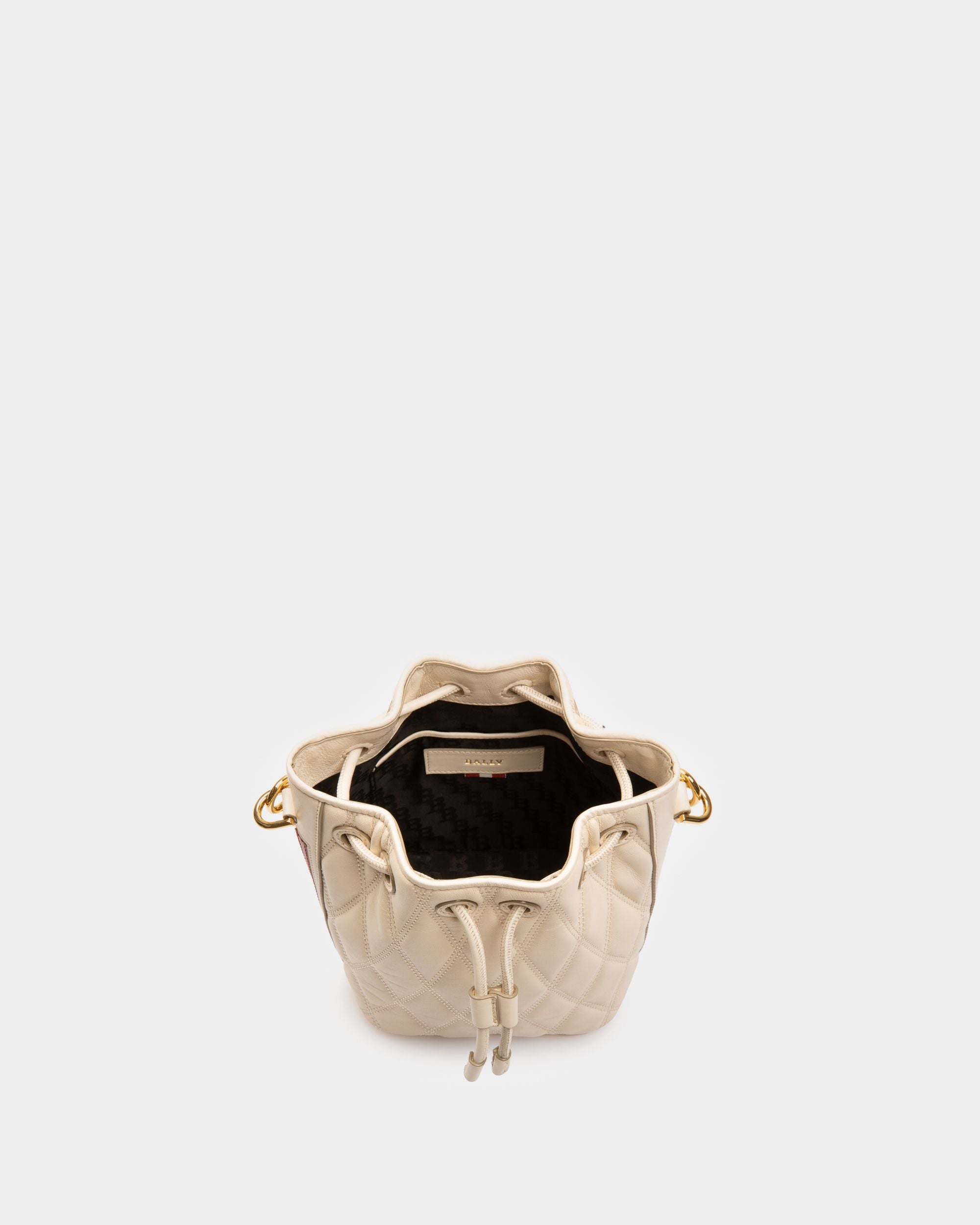 Donae Beuteltasche Aus Elfenbeinfarbenem Leder - Damen - Bally - 03