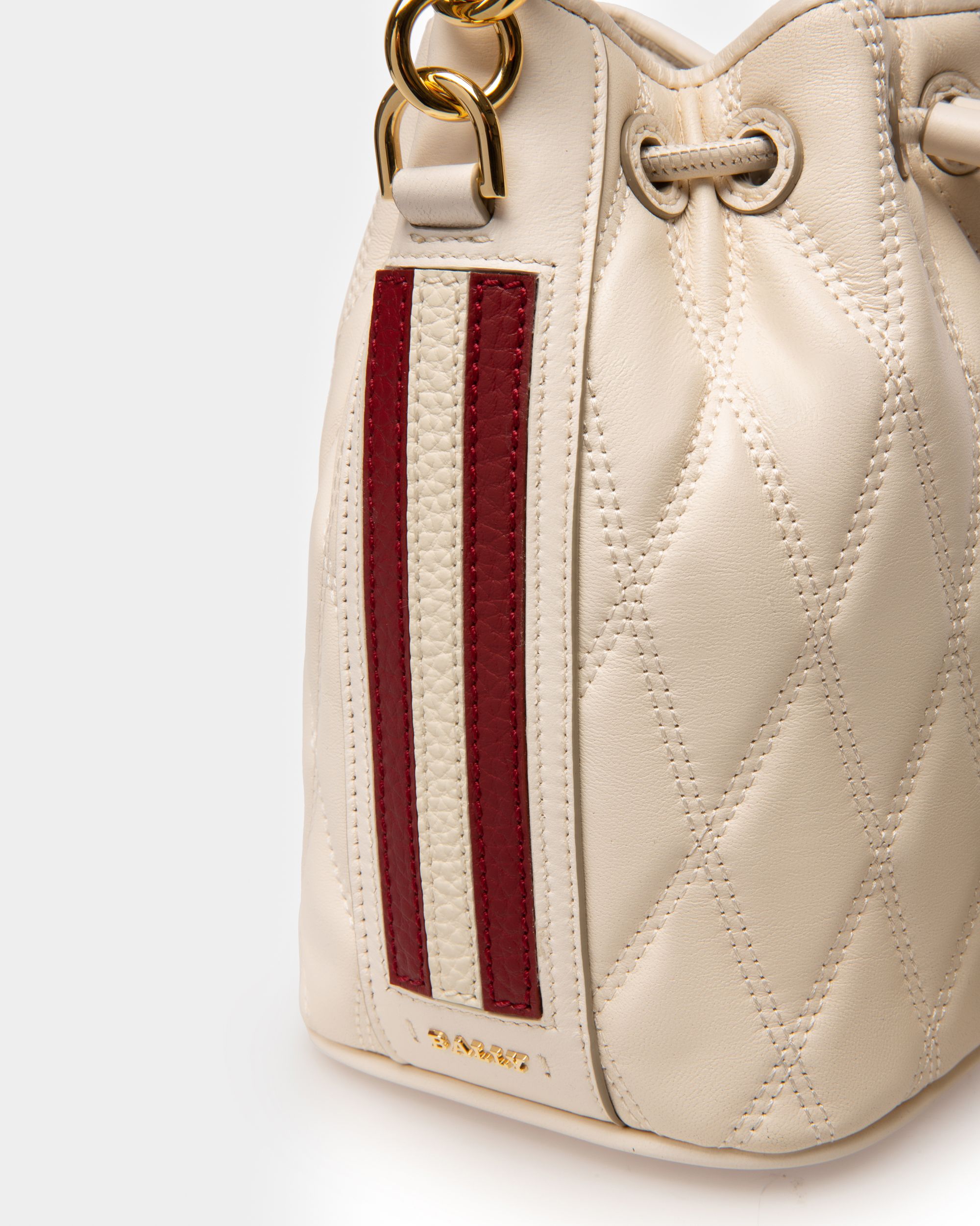 Donae Beuteltasche Aus Elfenbeinfarbenem Leder - Damen - Bally - 04