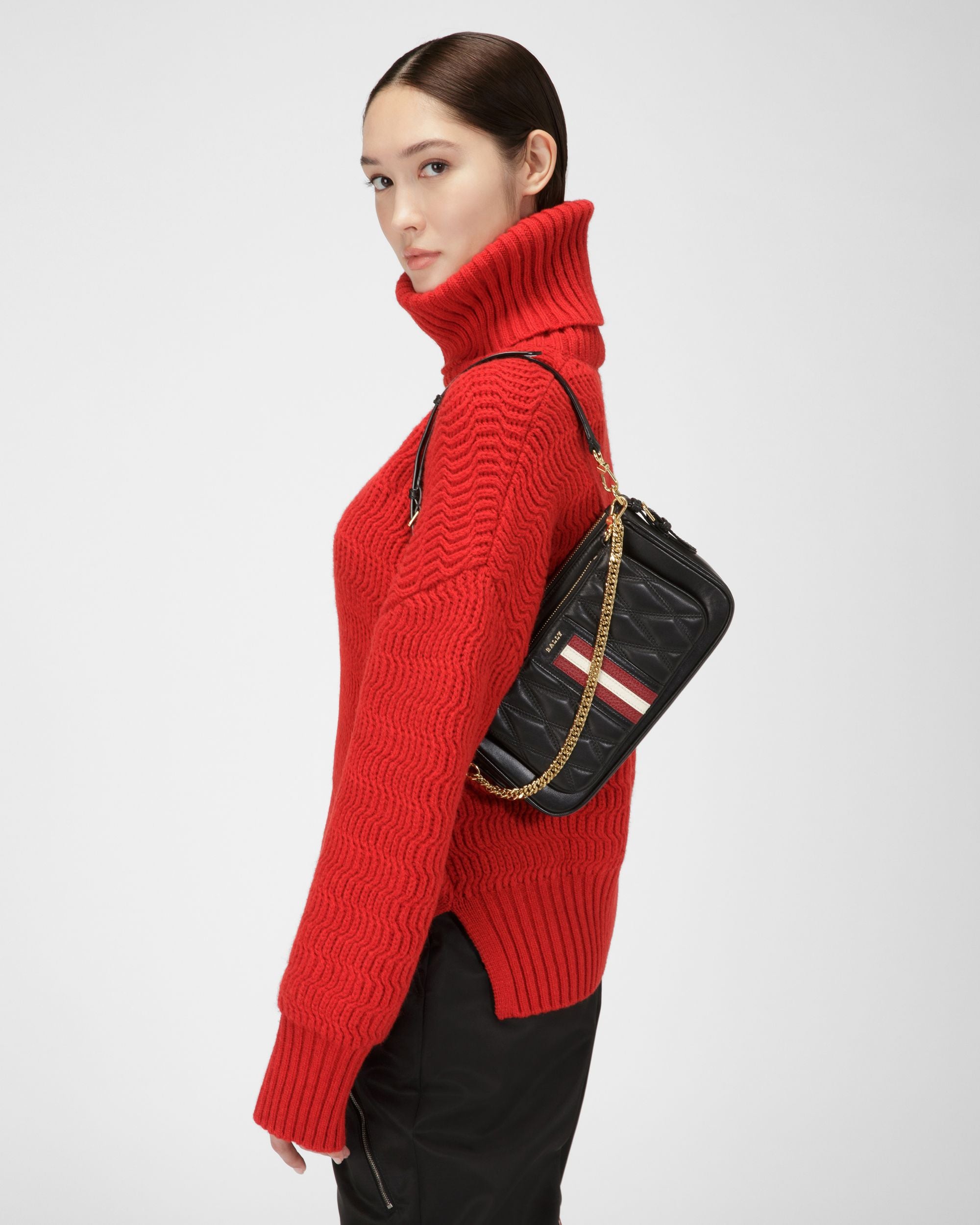 Deenah Minitasche Aus Schwarzem Leder - Damen - Bally - 01