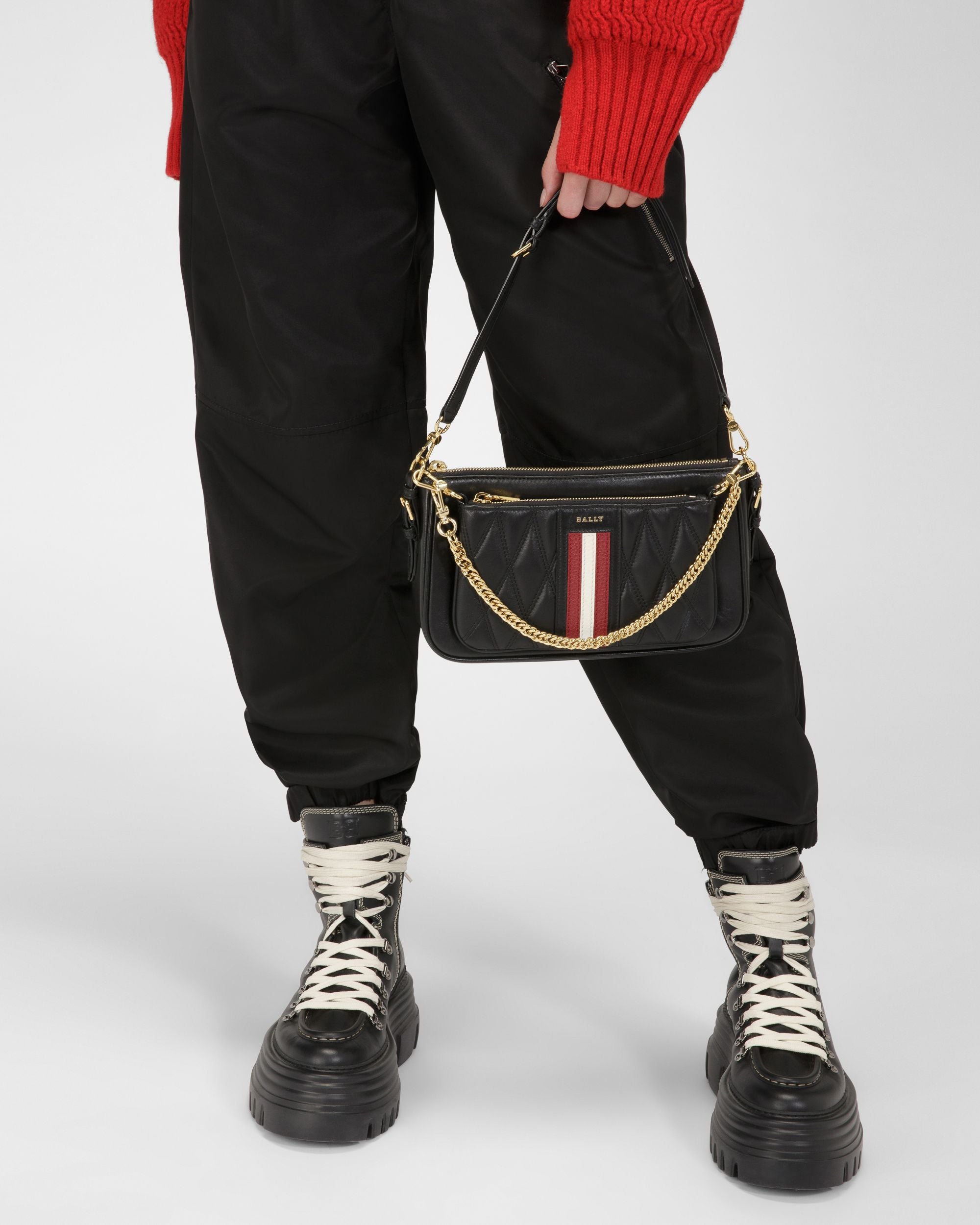 Deenah Minitasche Aus Schwarzem Leder - Damen - Bally - 02
