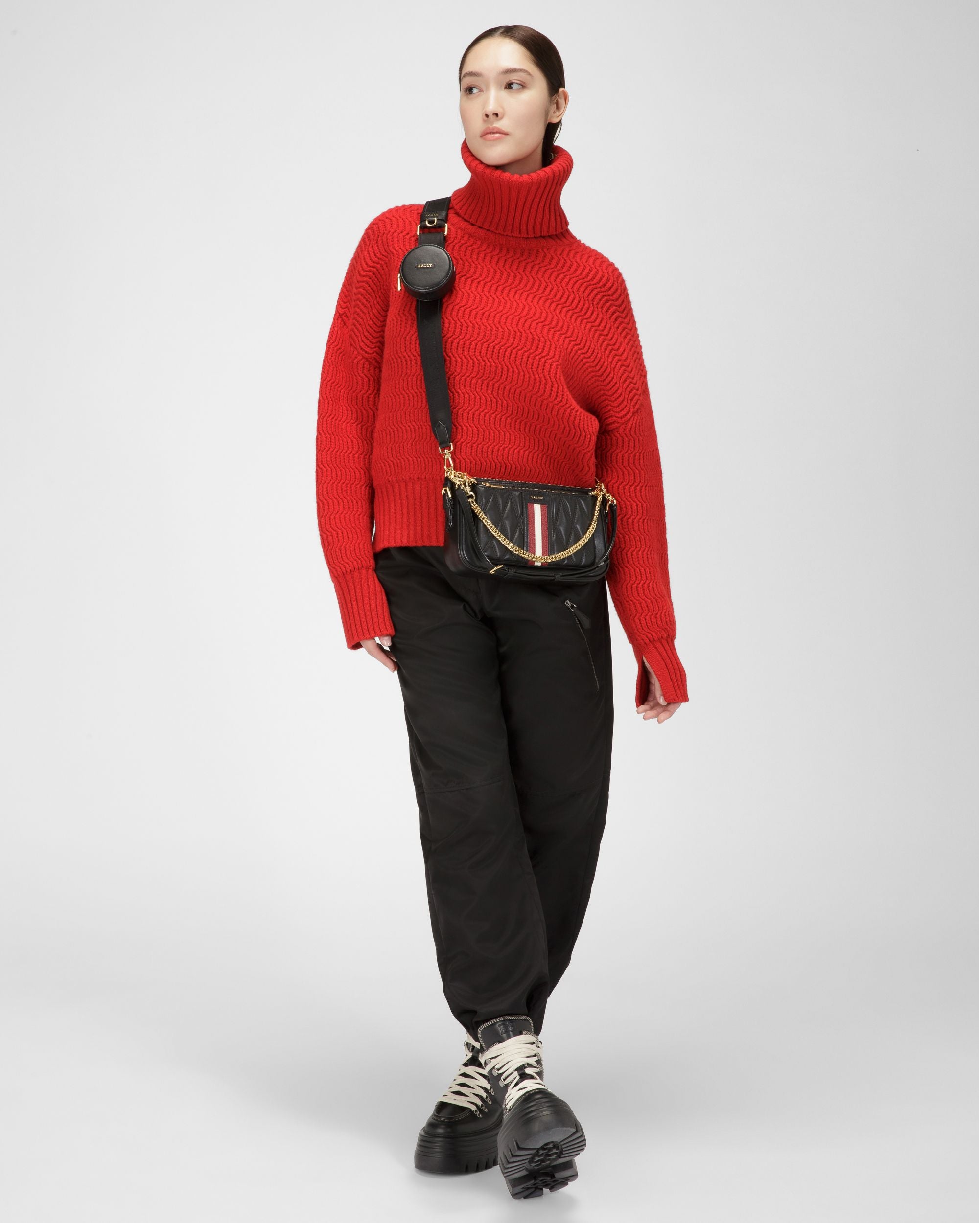 Deenah Minitasche Aus Schwarzem Leder - Damen - Bally - 03