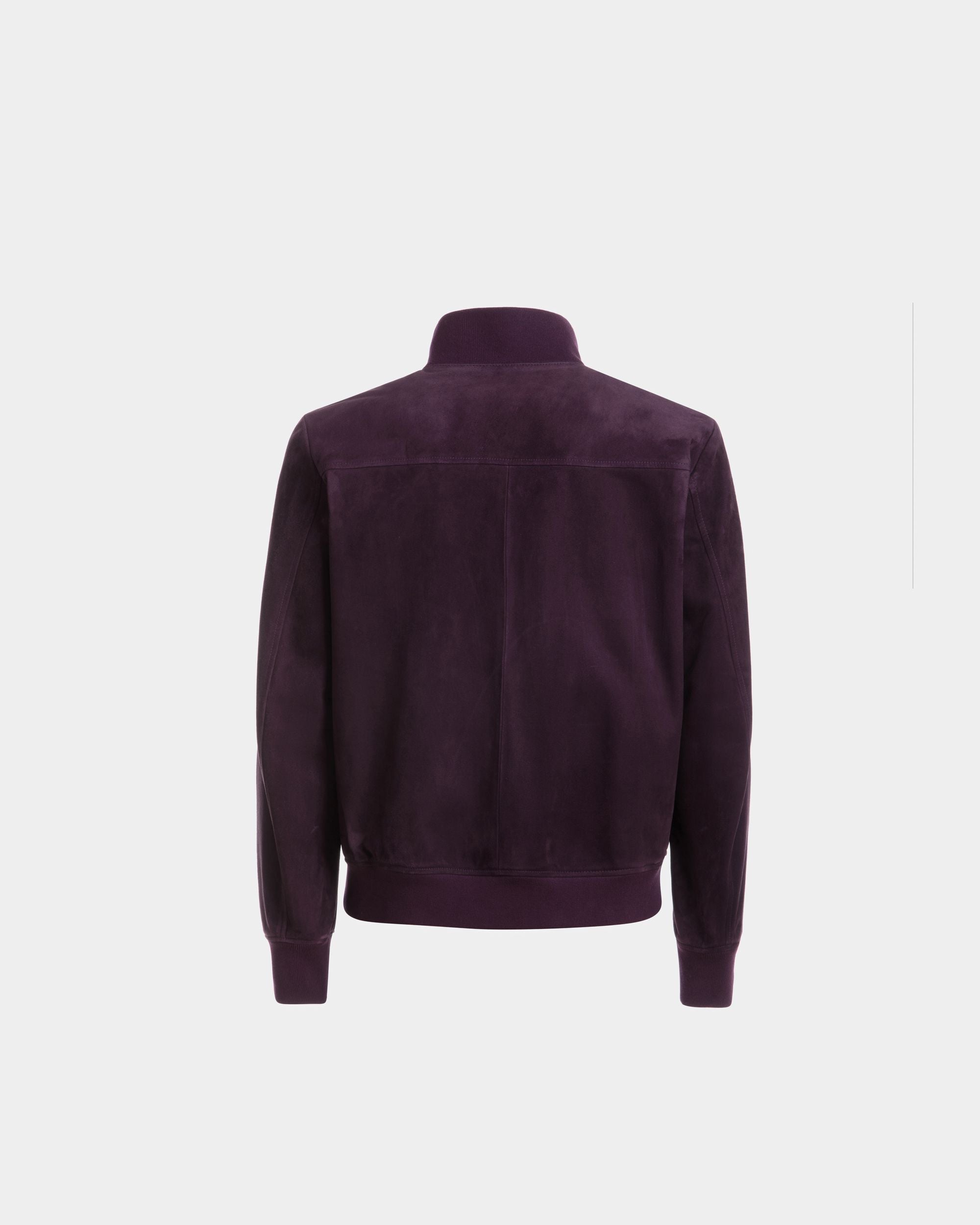 Hochgeschlossene Bomberjacke Aus Veloursleder in Orchidee - Herren - Bally - 07