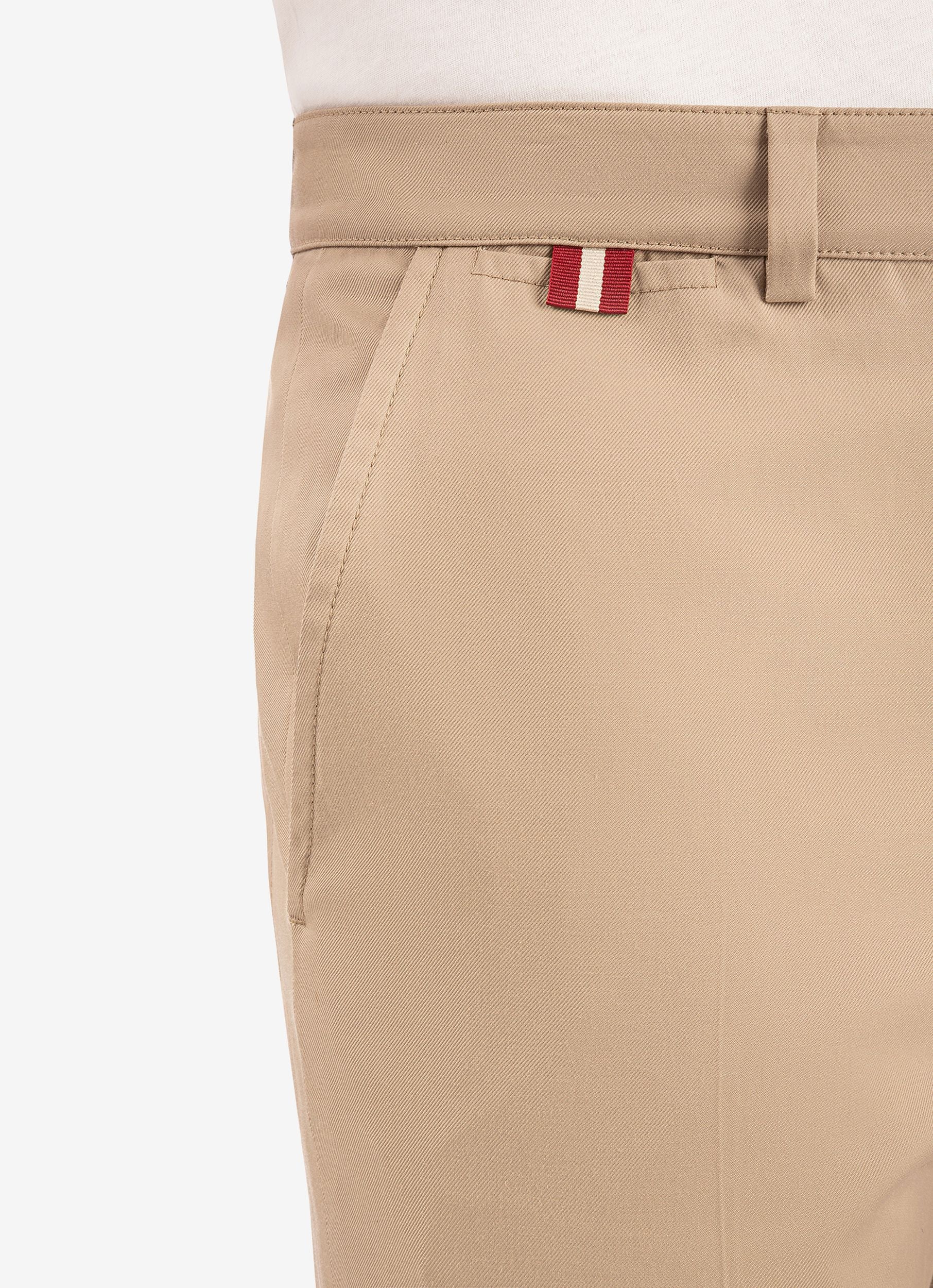 Schmal Geschnittene Hose Aus Funktionsbaumwolle In Beige - Herren - Bally - 03