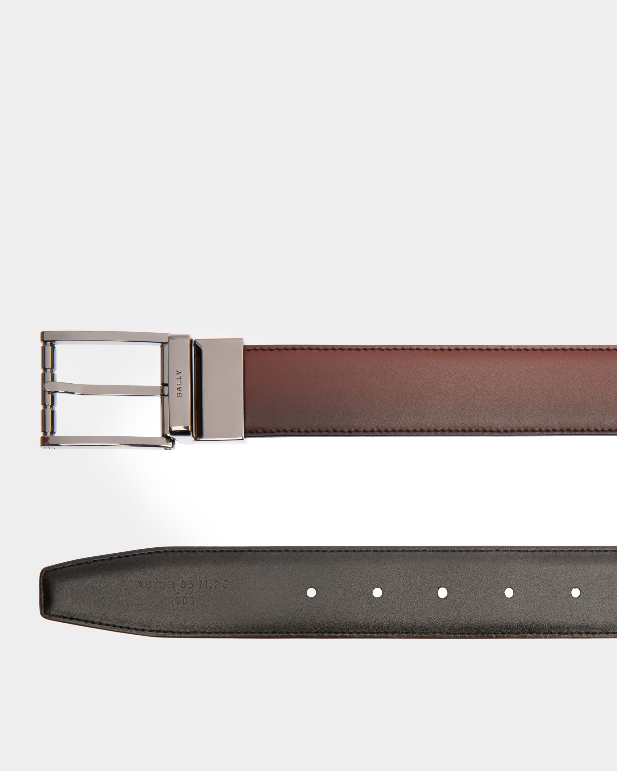 Astor 35 Mm Breiter Gürtel Aus Traditionsrotem Leder - Herren - Bally - 02