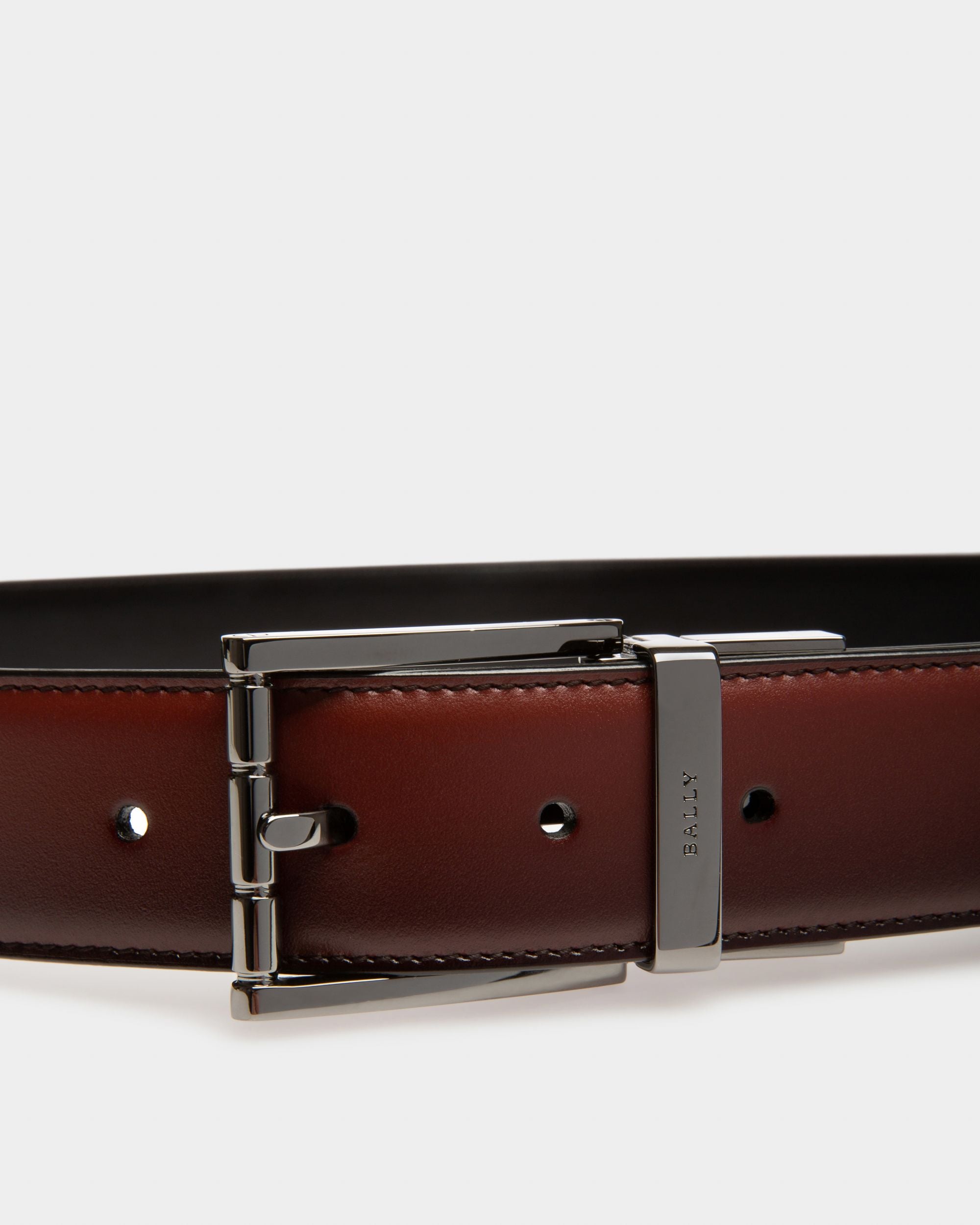 Astor 35 Mm Breiter Gürtel Aus Traditionsrotem Leder - Herren - Bally - 03