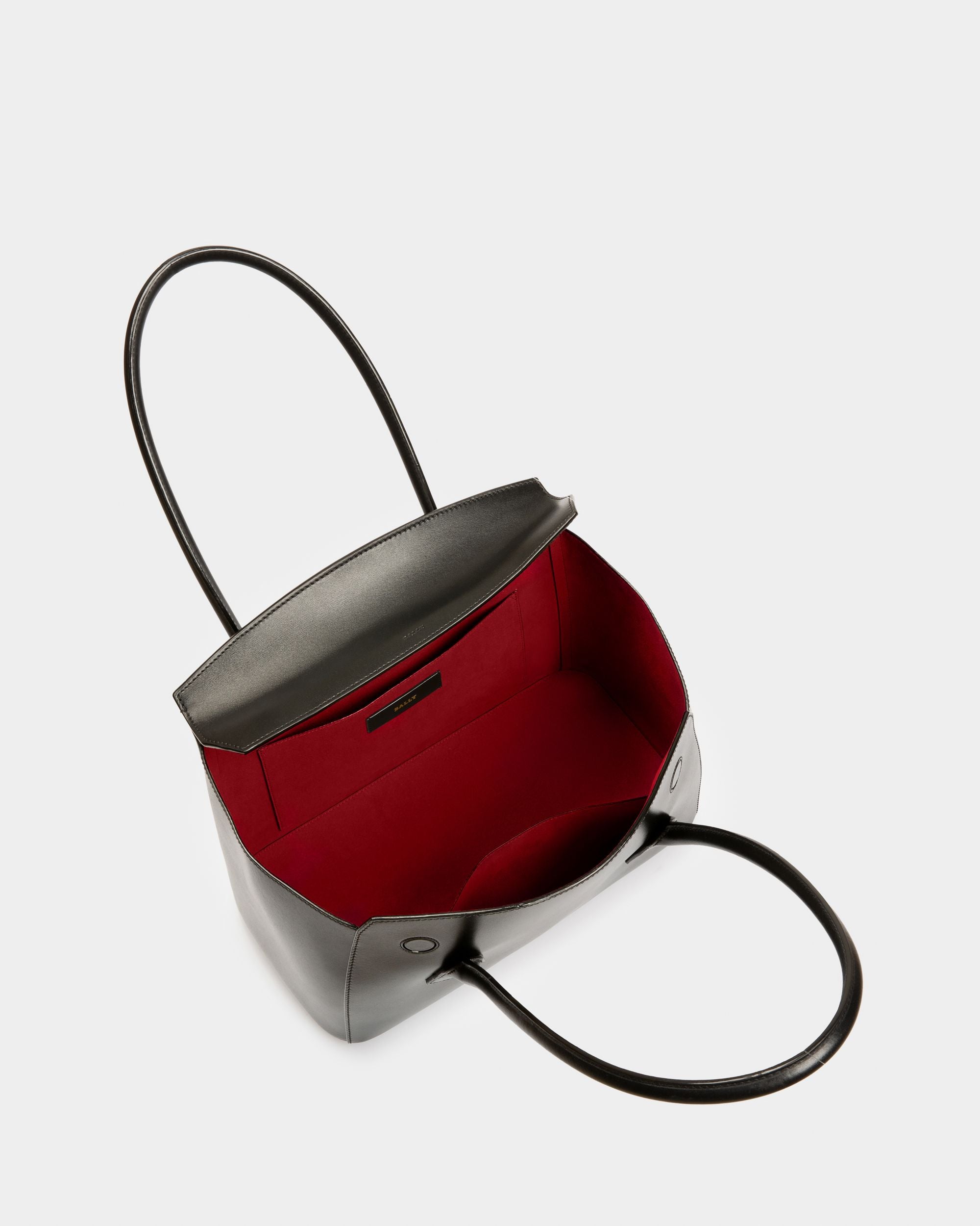 Sandah Henkeltasche Aus Schwarzem Leder - Damen - Bally - 03