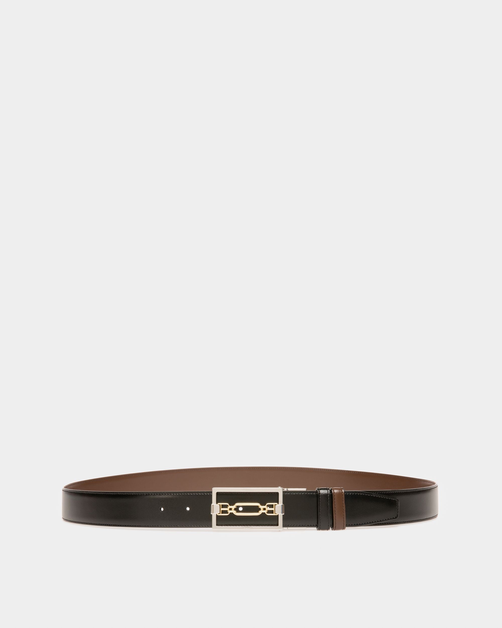 Draper 35 Mm Breiter Gürtel Aus Leder In Schwarz Und Braun - Herren - Bally - 01