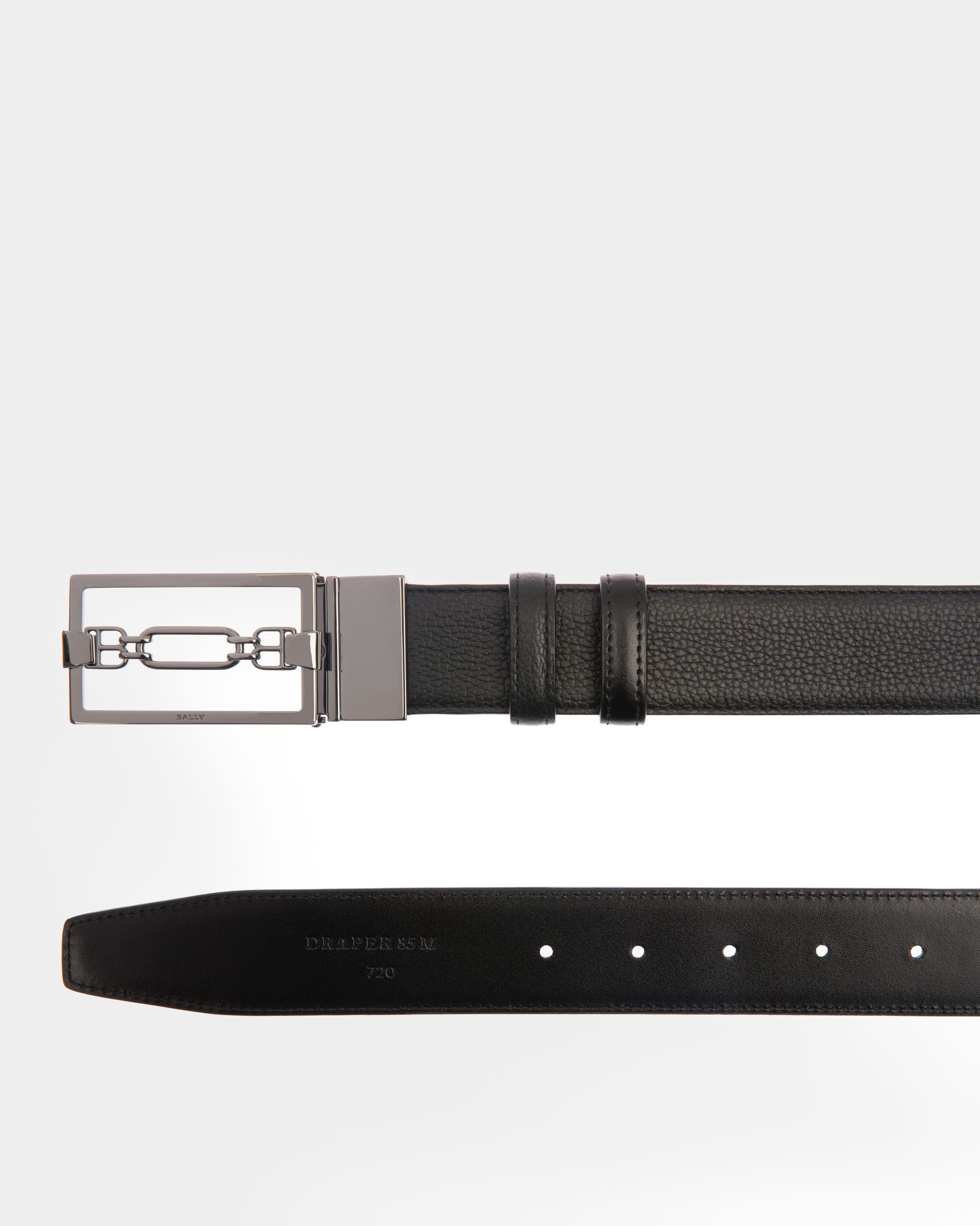 Draper 35 Mm Breiter Gürtel Aus Schwarzem Leder - Herren - Bally - 02