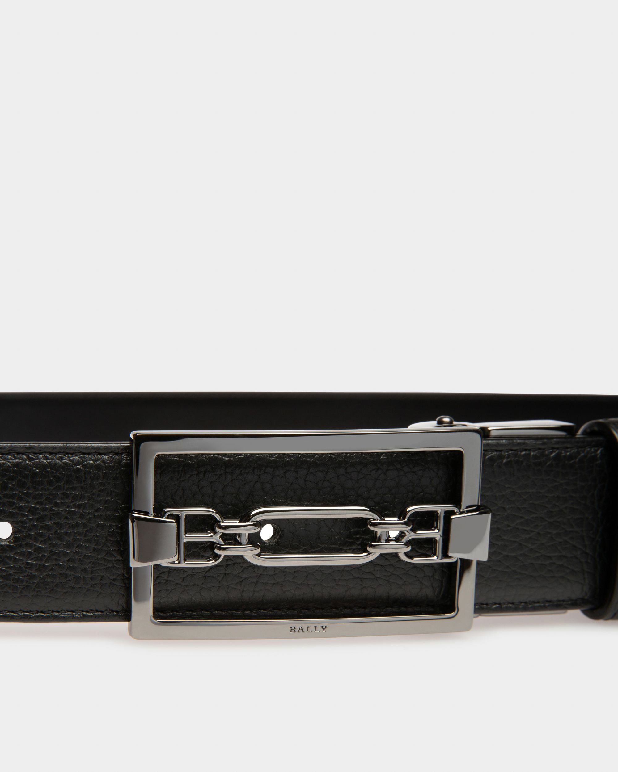 Draper 35 Mm Breiter Gürtel Aus Schwarzem Leder - Herren - Bally - 03