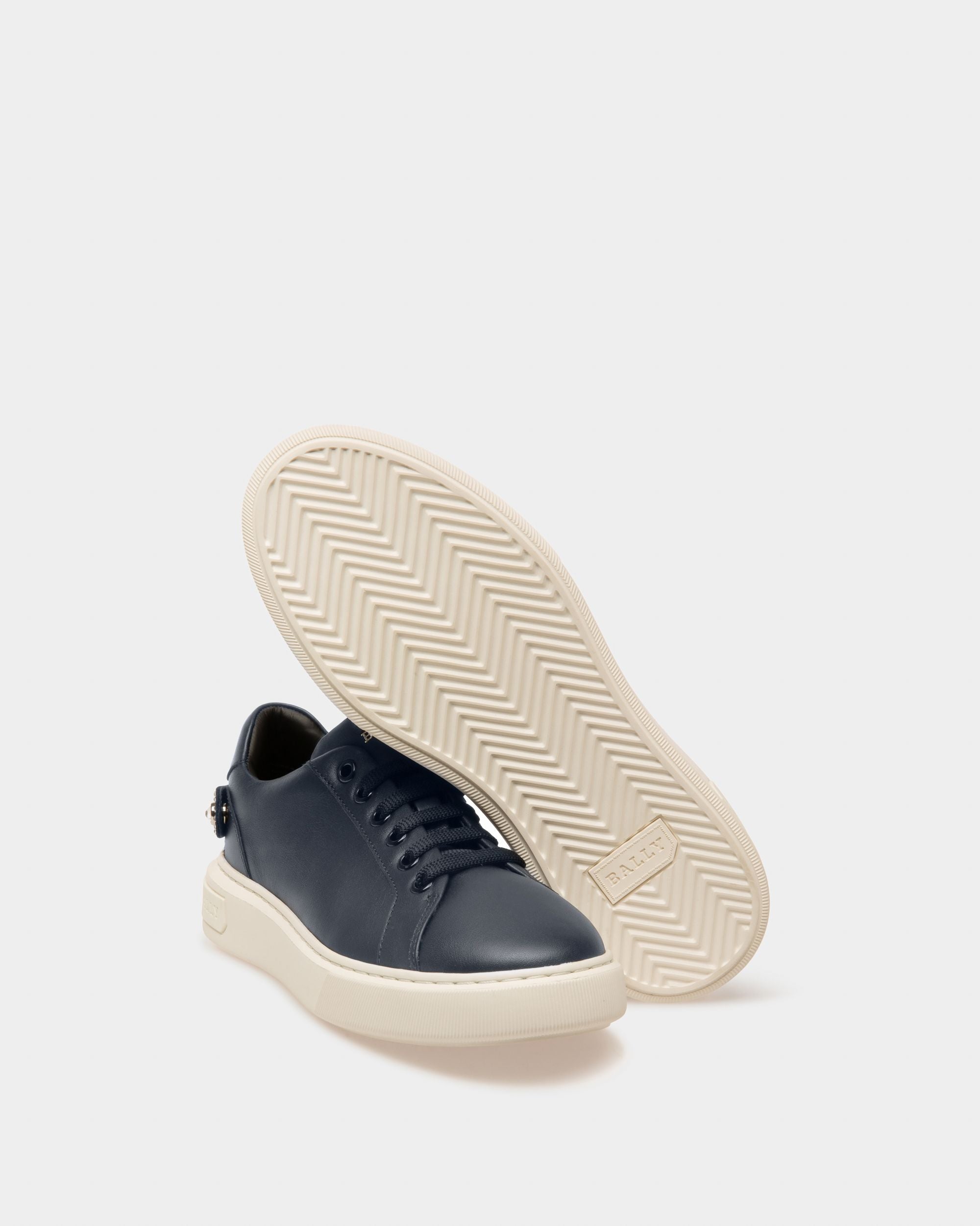 Malya Sneaker Aus Marineblauem Leder - Damen - Bally - 05