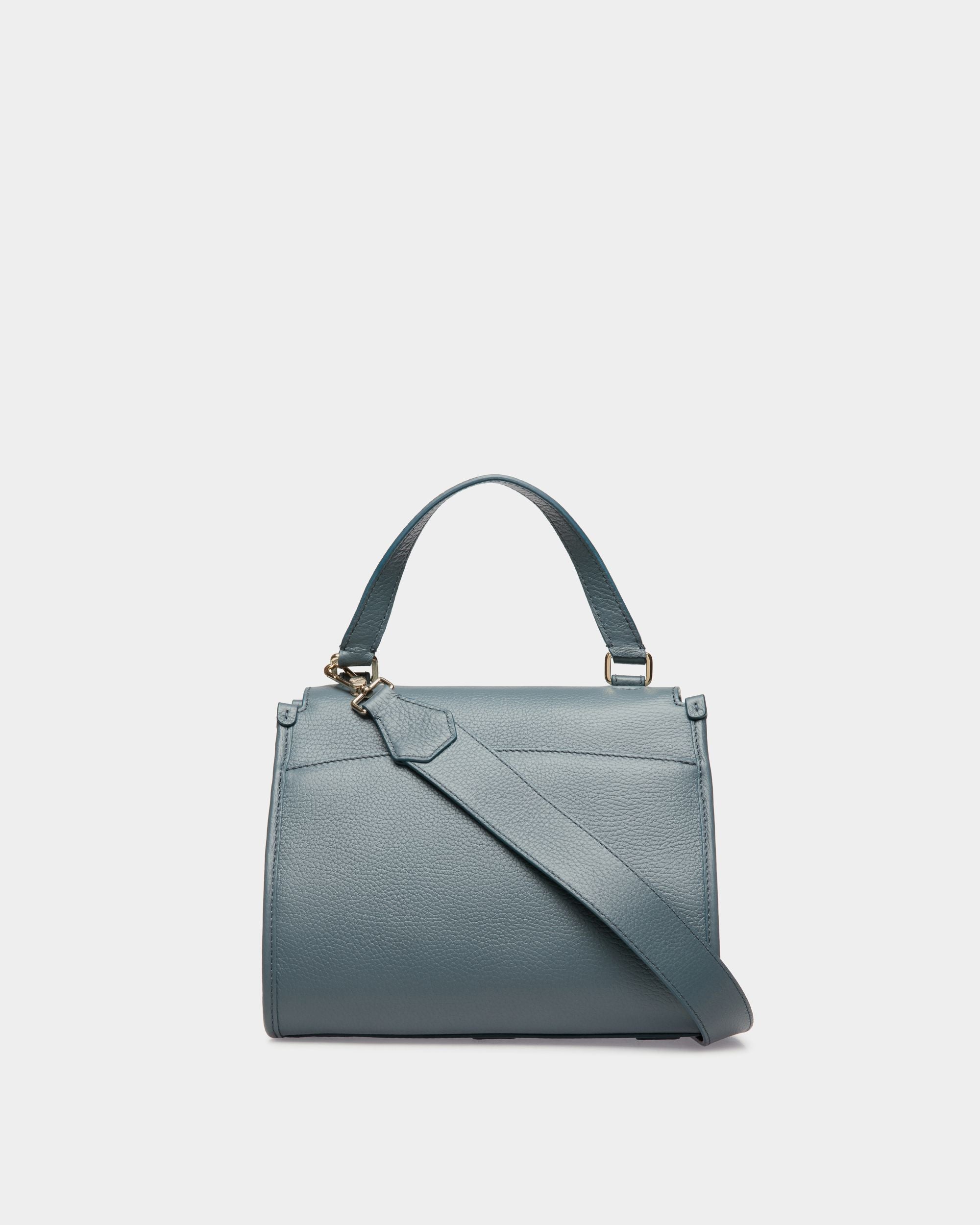 Top Handle Bag In Blue Leather - Damen - Bally - 02