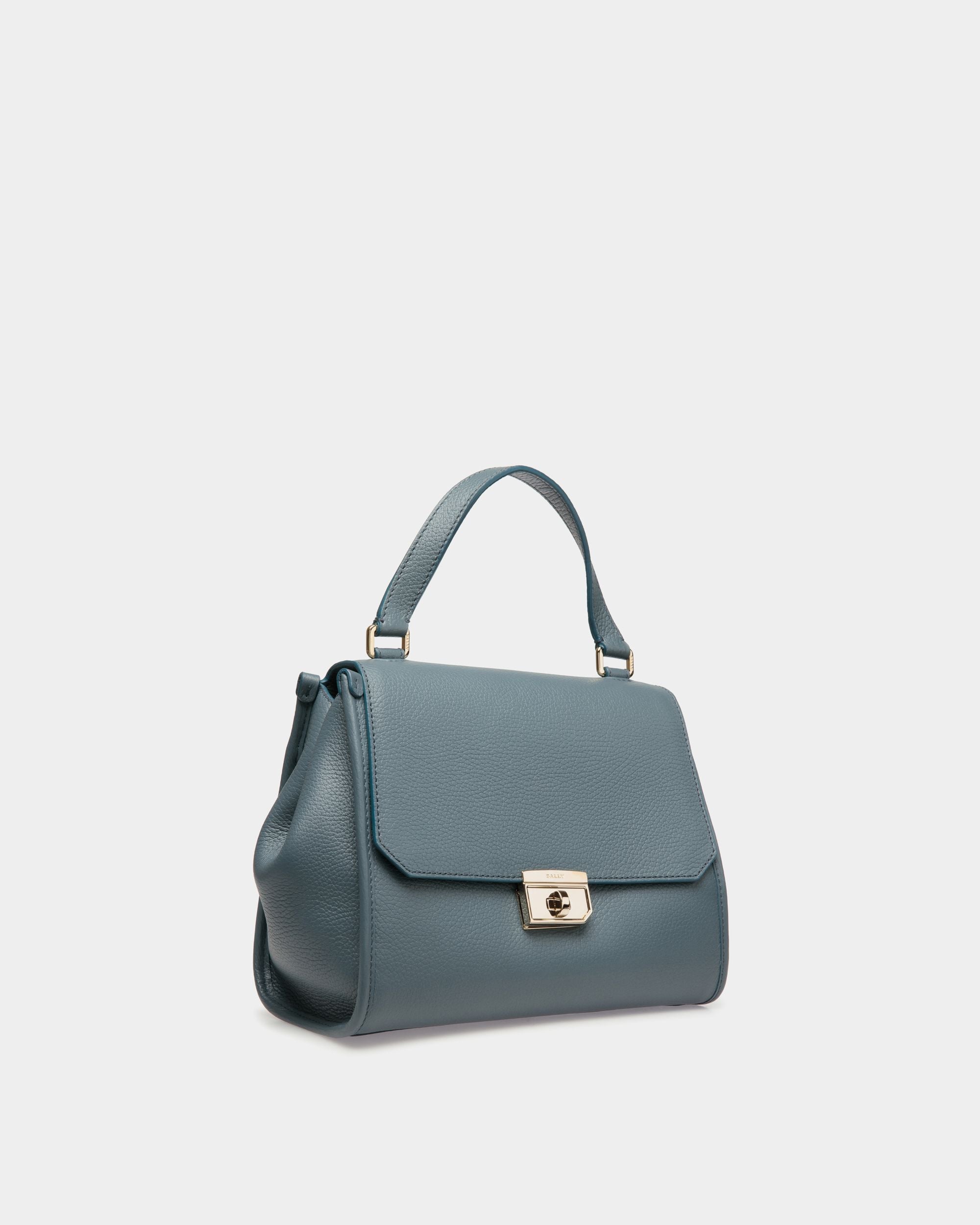 Top Handle Bag In Blue Leather - Damen - Bally - 03