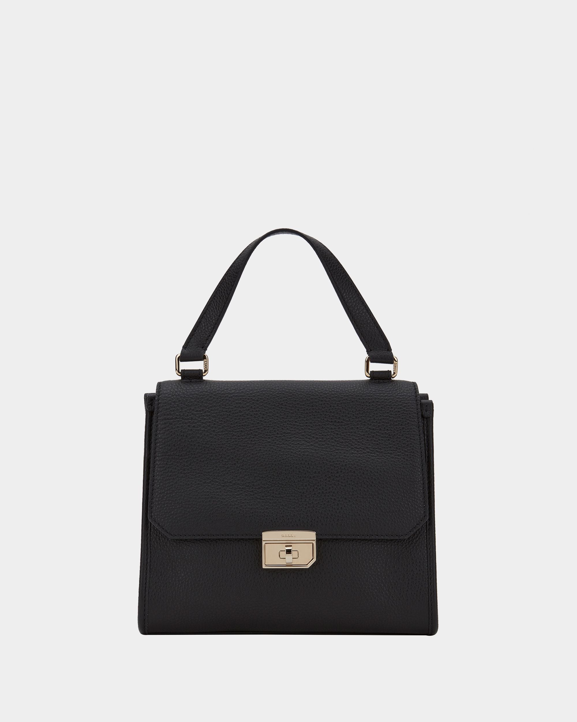 Women's Black Leather Handbag - Damen - Bally - 01