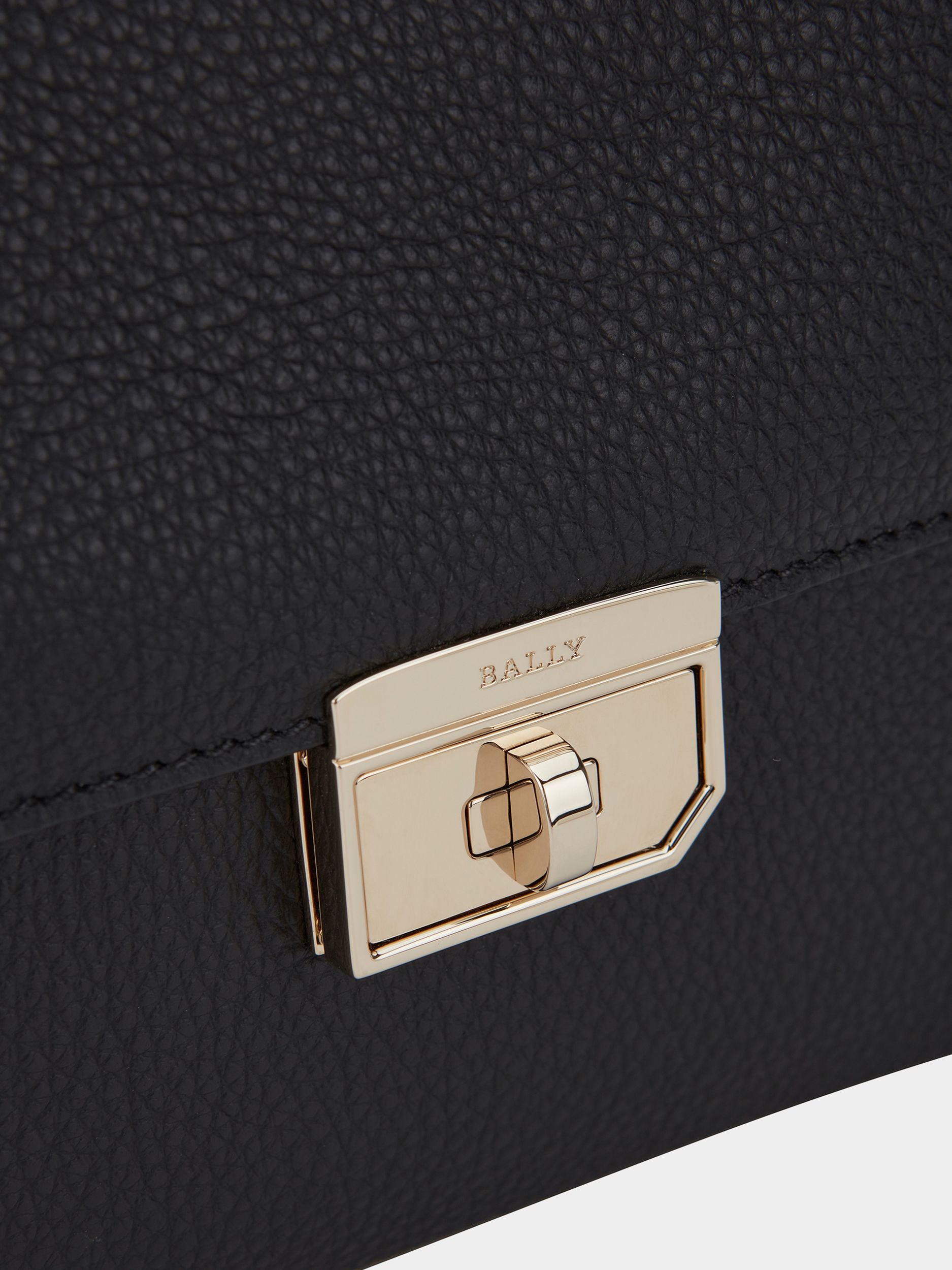 Women's Black Leather Handbag - Damen - Bally - 05