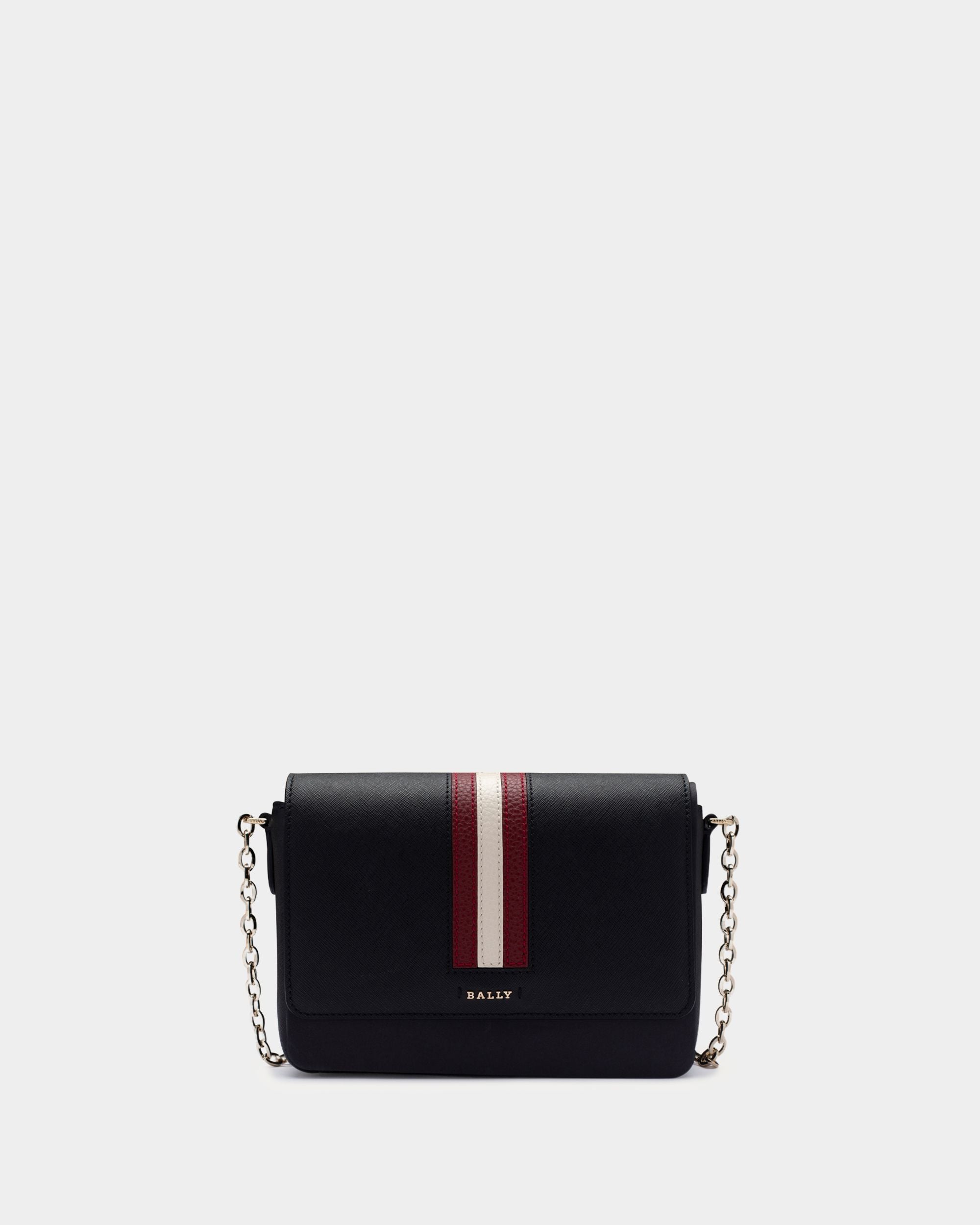Women's Black Leather Crossbody Bag - Damen - Bally - 01