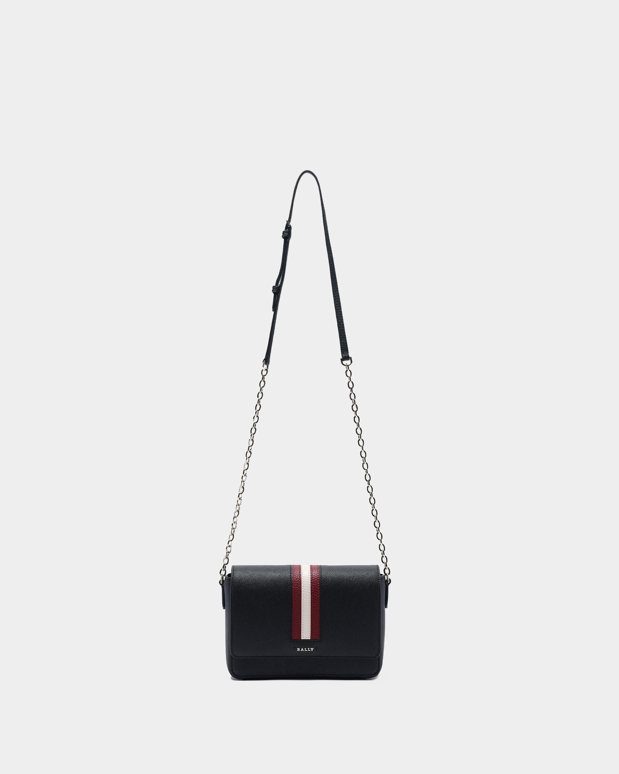 Women's Black Leather Crossbody Bag - Damen - Bally - 04