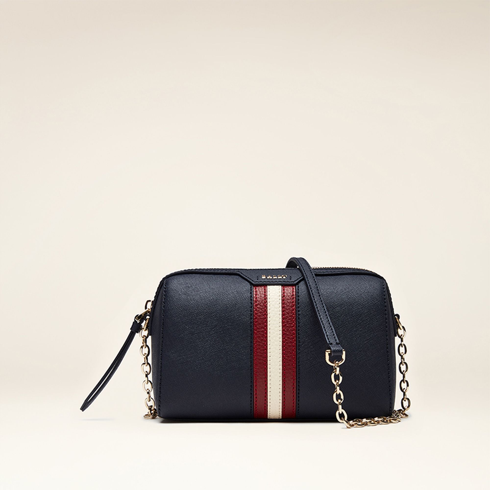 Women's Blue Striped Shoulder Bag - Damen - Bally - 01