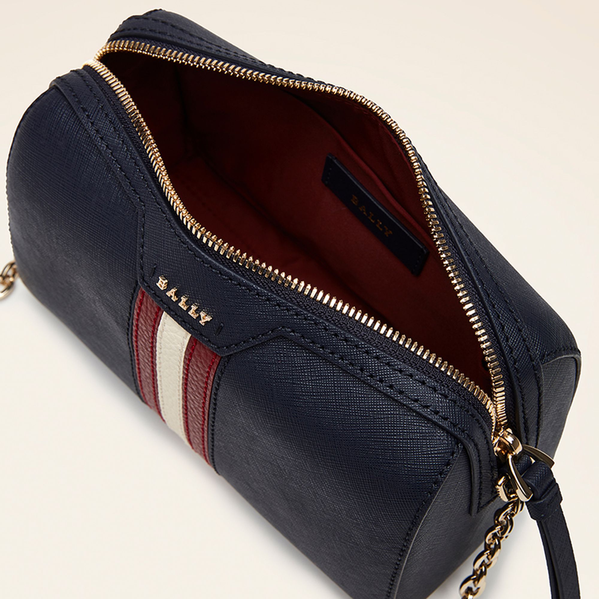 Women's Blue Striped Shoulder Bag - Damen - Bally - 03